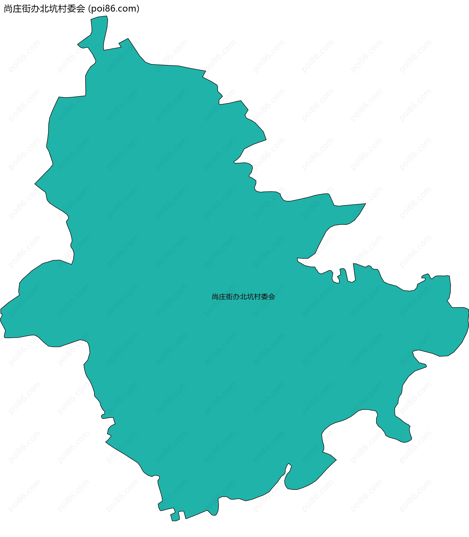 尚庄街办北坑村委会边界地图