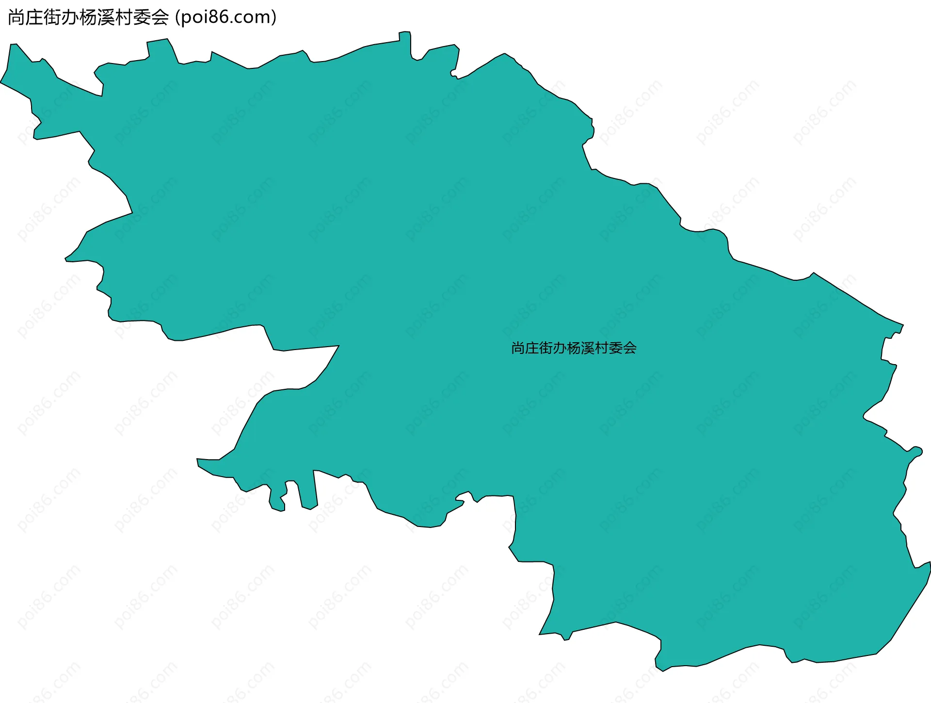 尚庄街办杨溪村委会边界地图