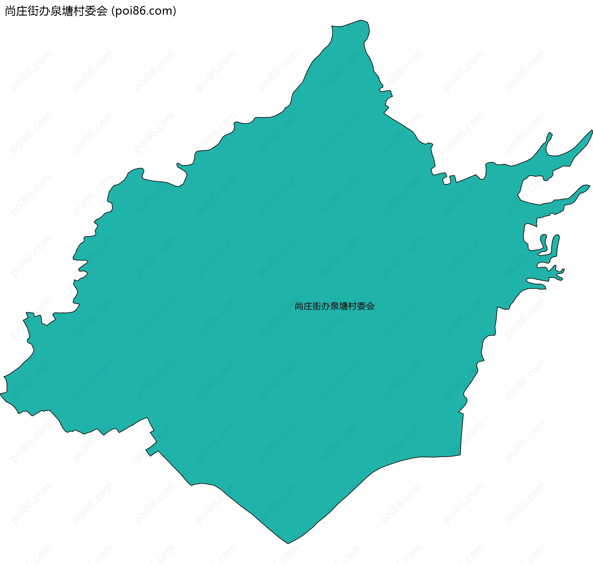 尚庄街办泉塘村委会边界地图