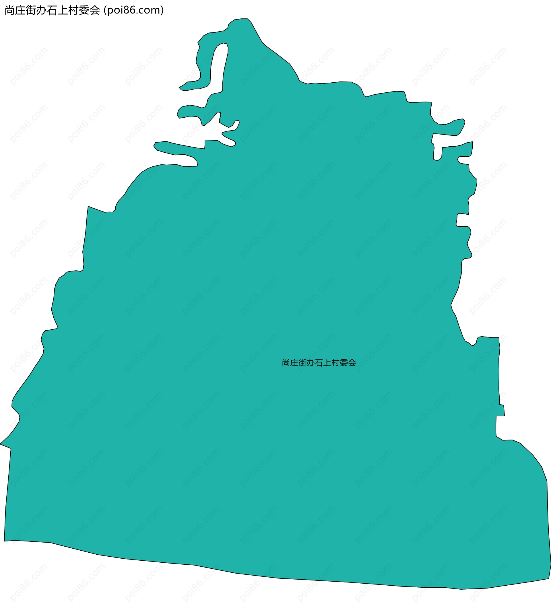 尚庄街办石上村委会边界地图