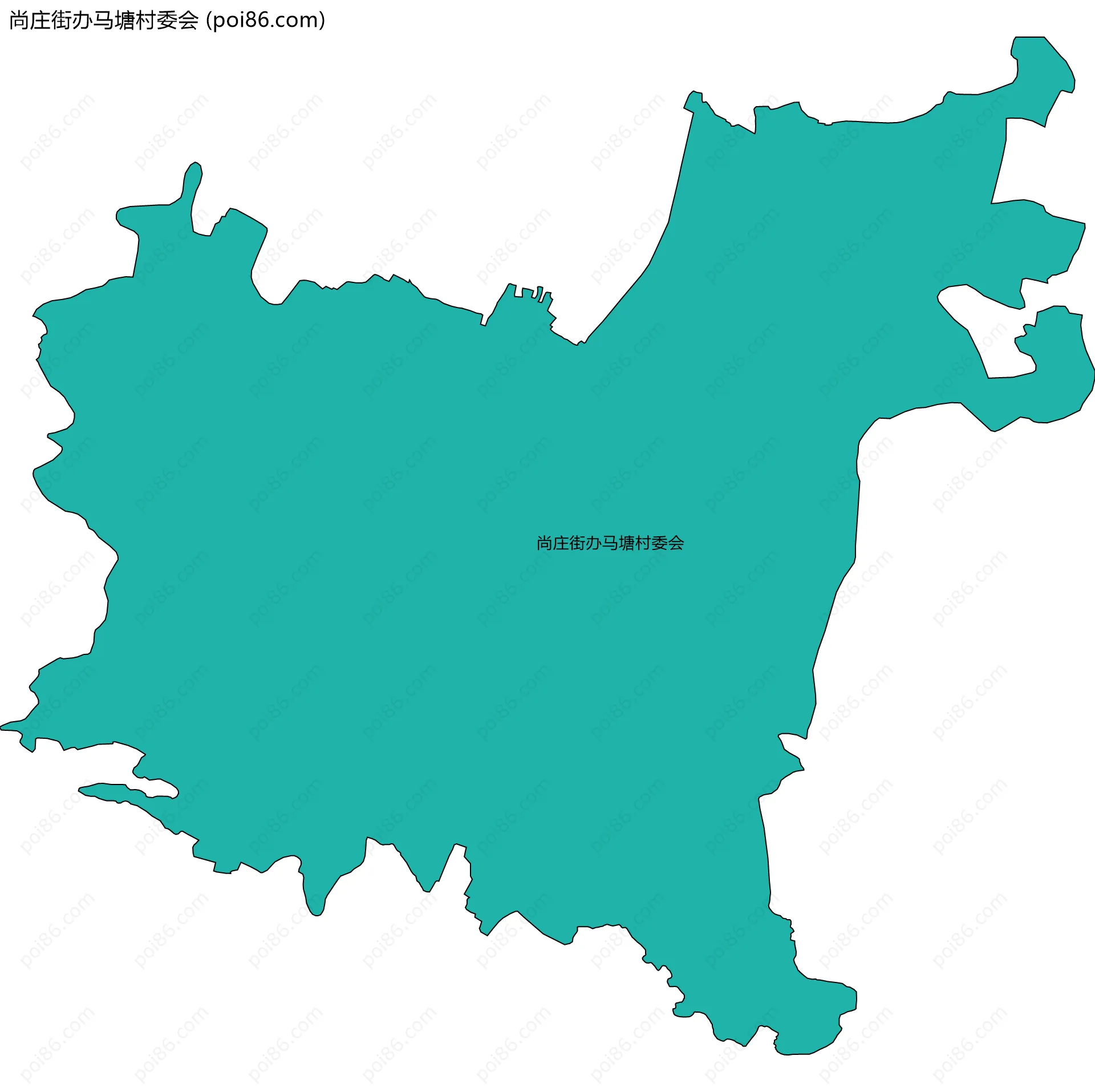 尚庄街办马塘村委会边界地图
