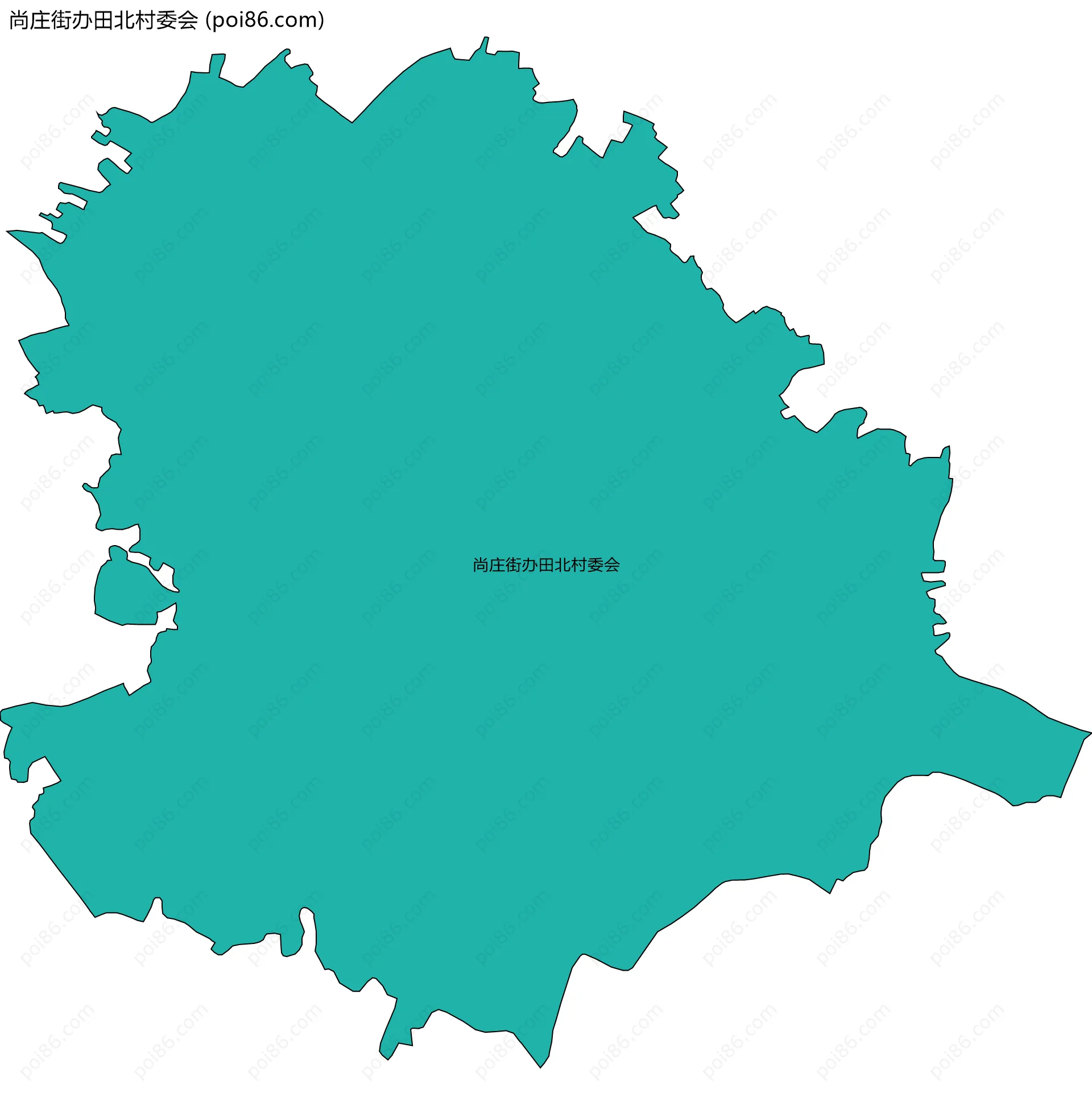 尚庄街办田北村委会边界地图