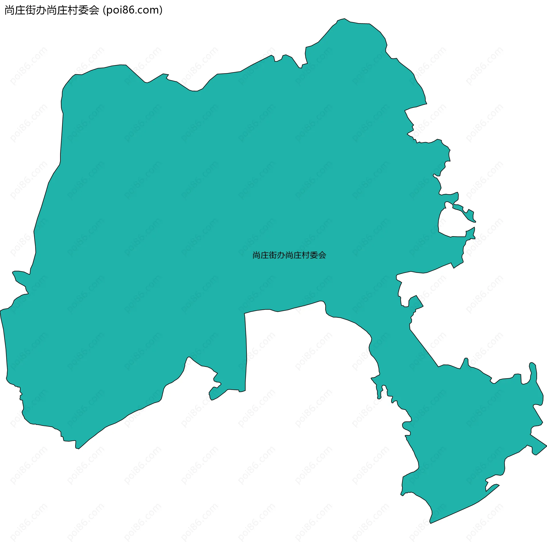 尚庄街办尚庄村委会边界地图