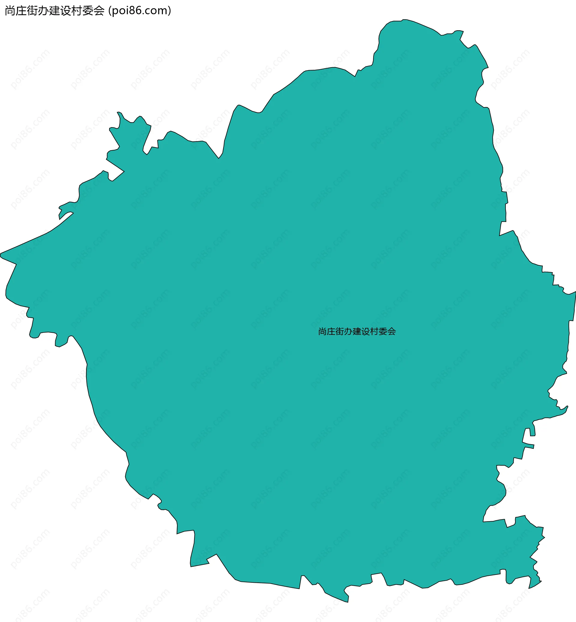 尚庄街办建设村委会边界地图