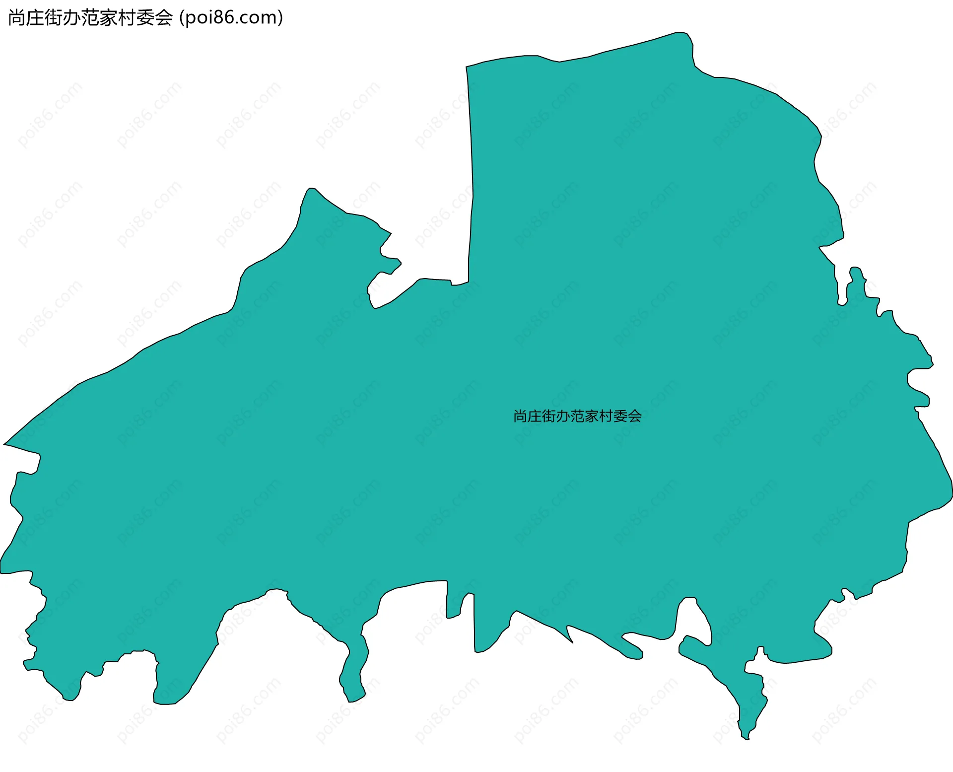 尚庄街办范家村委会边界地图