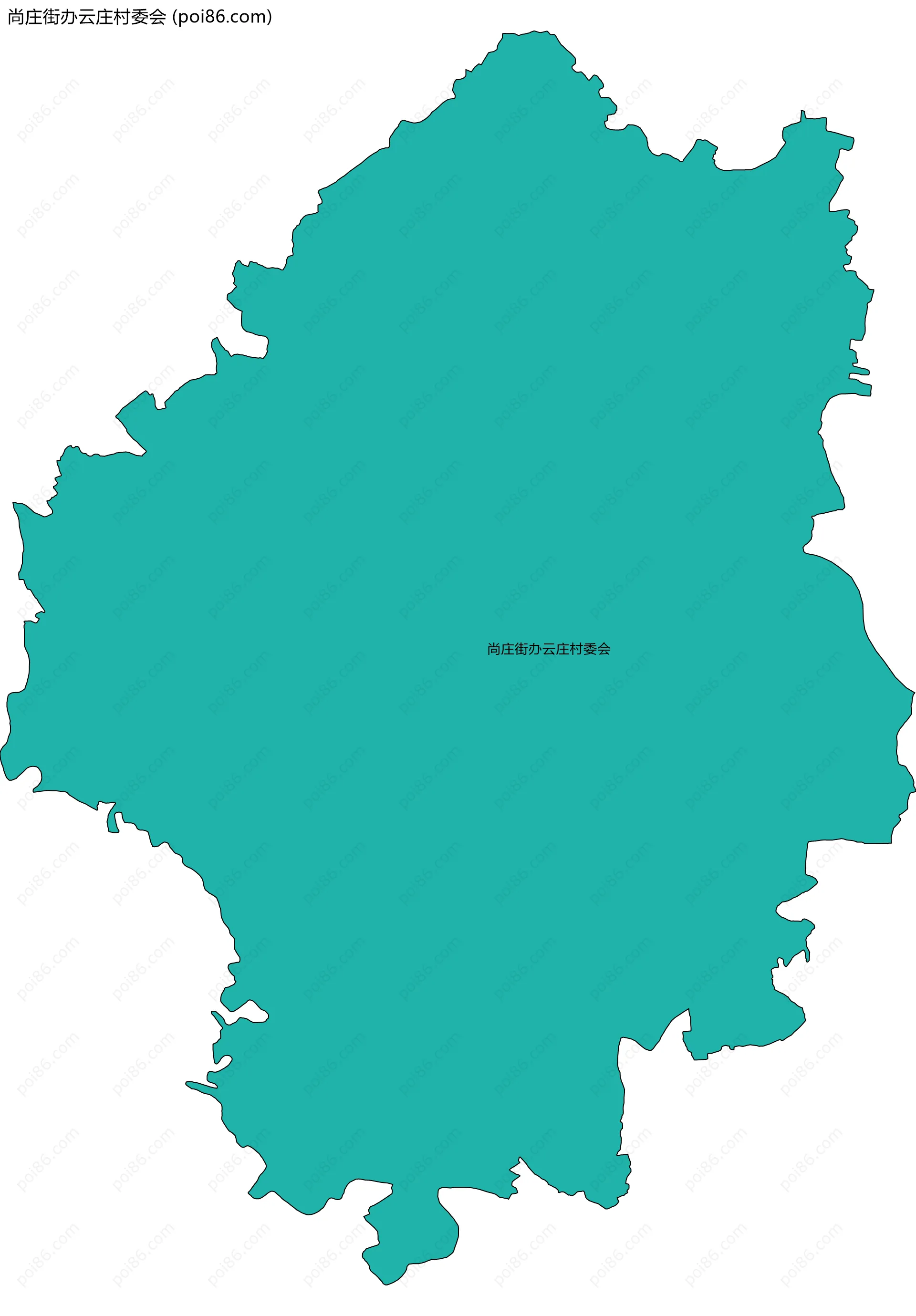 尚庄街办云庄村委会边界地图