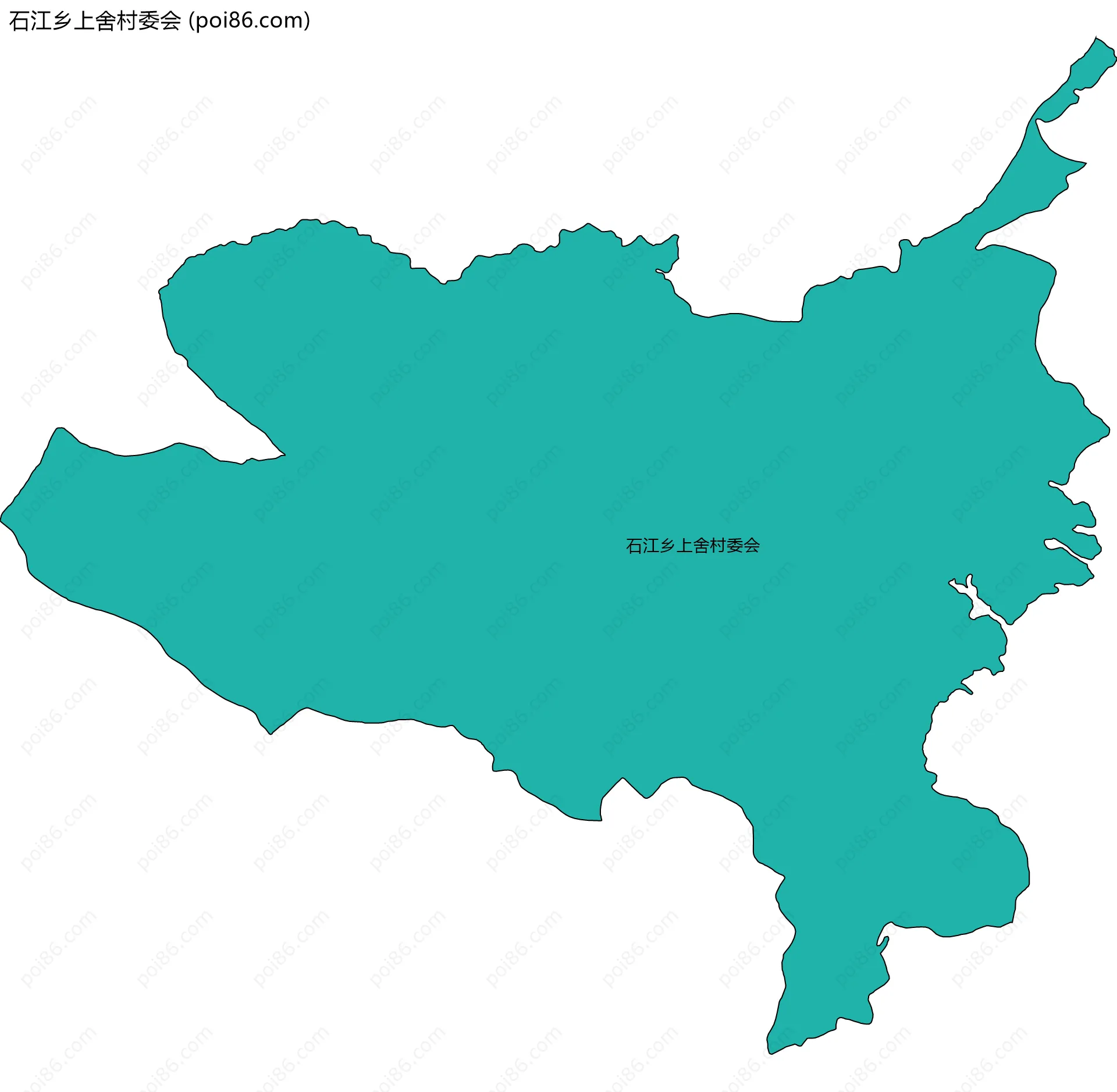 石江乡上舍村委会边界地图
