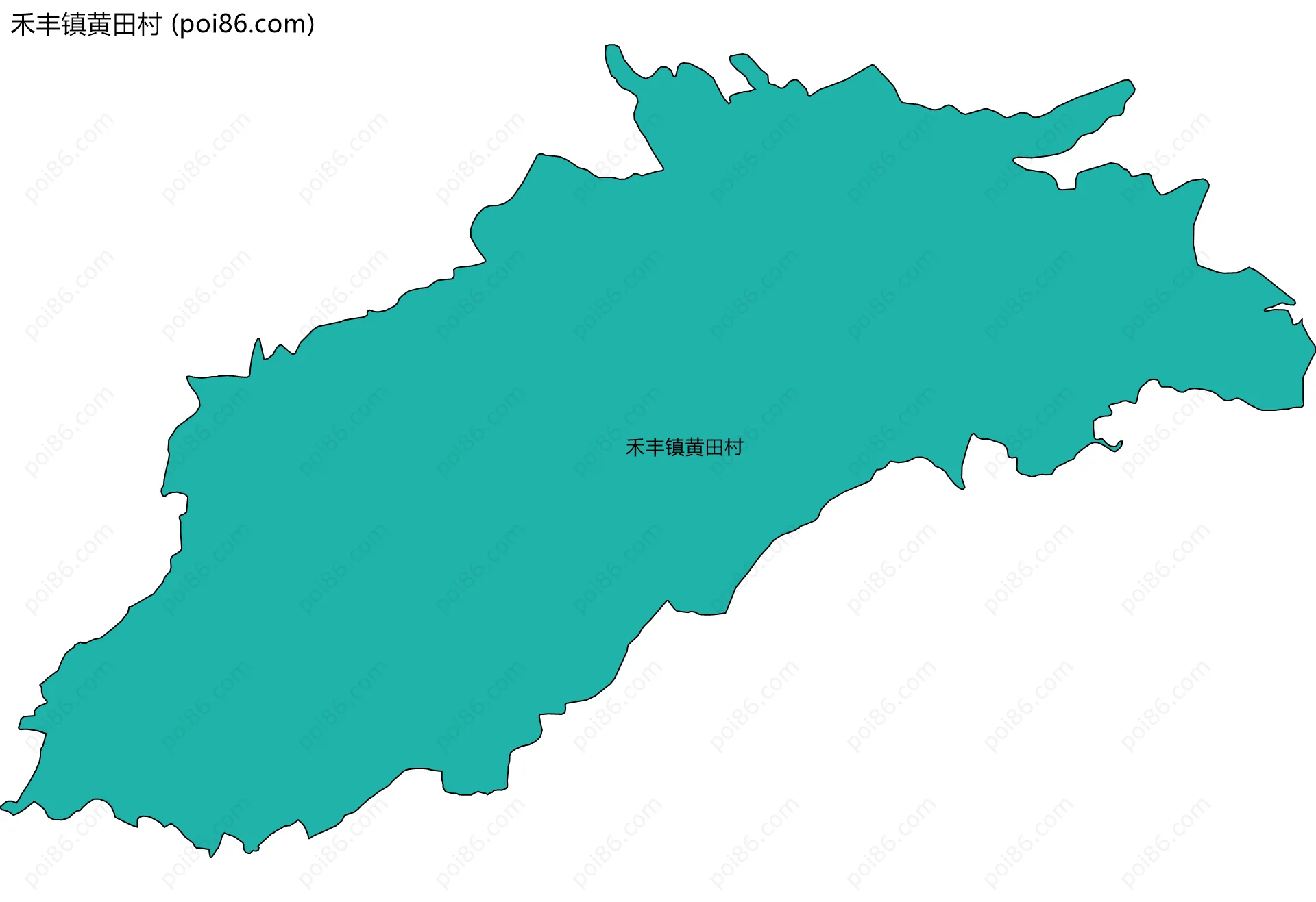 禾丰镇黄田村边界地图