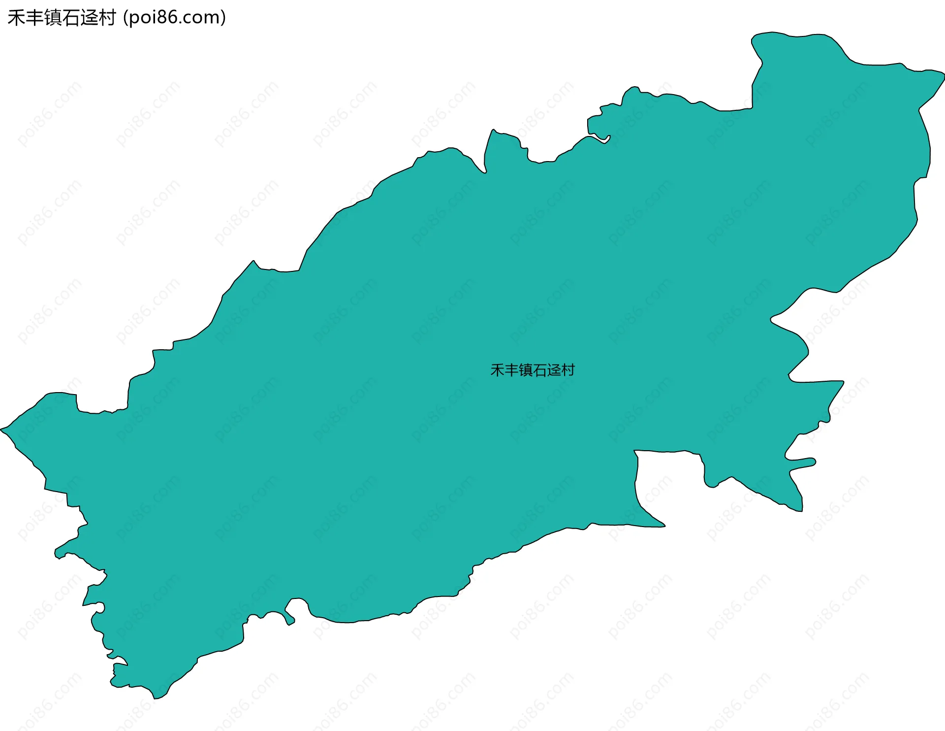 禾丰镇石迳村边界地图