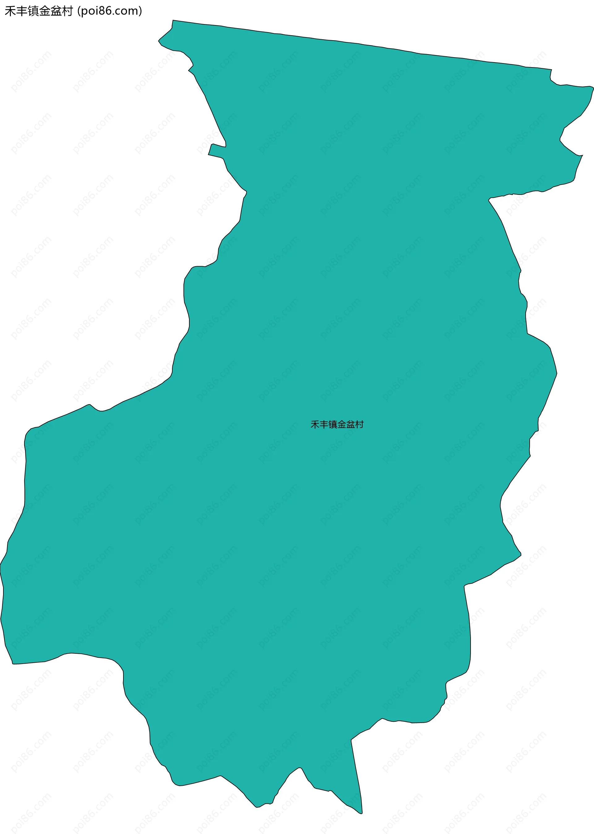 禾丰镇金盆村边界地图