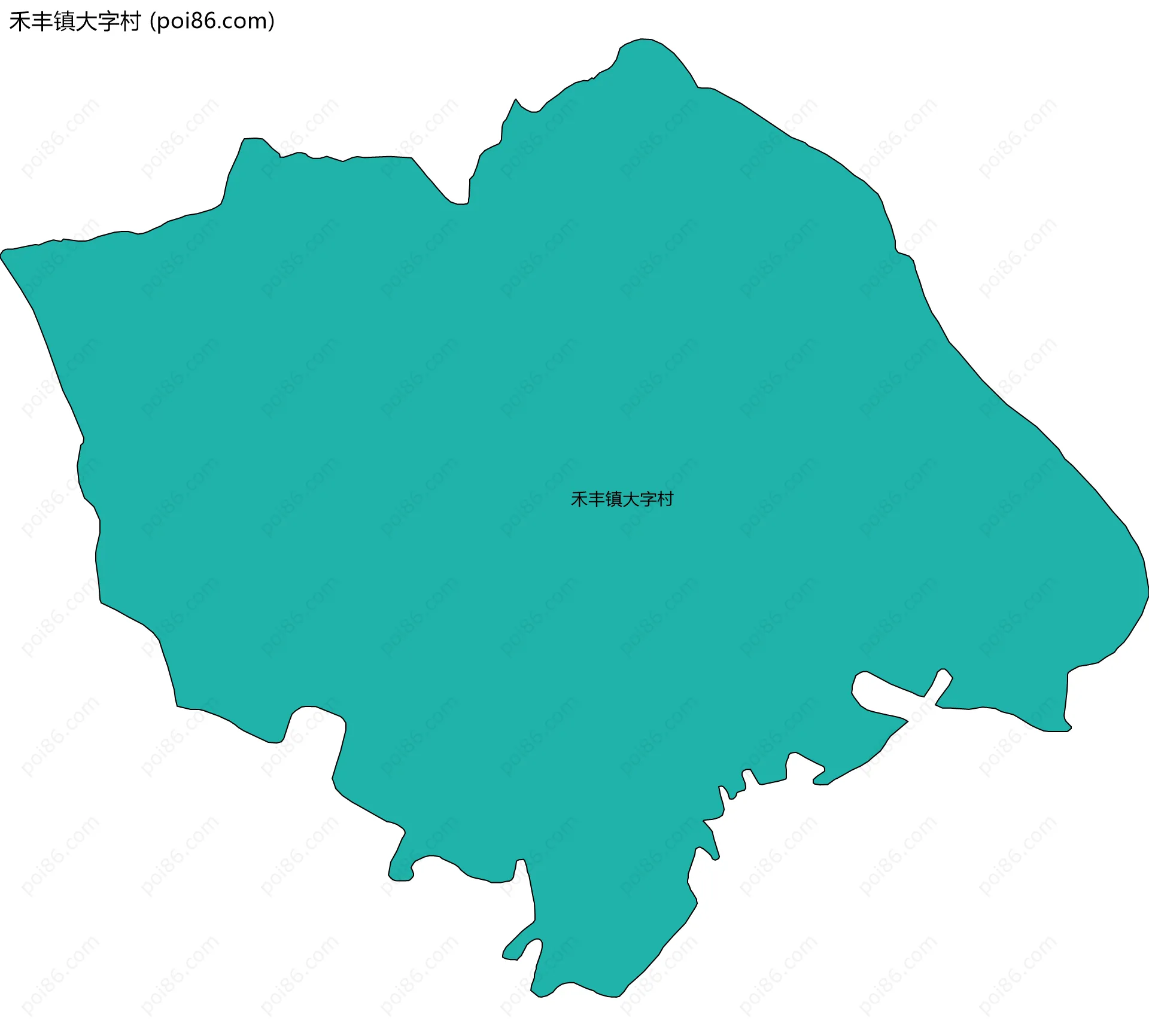 禾丰镇大字村边界地图