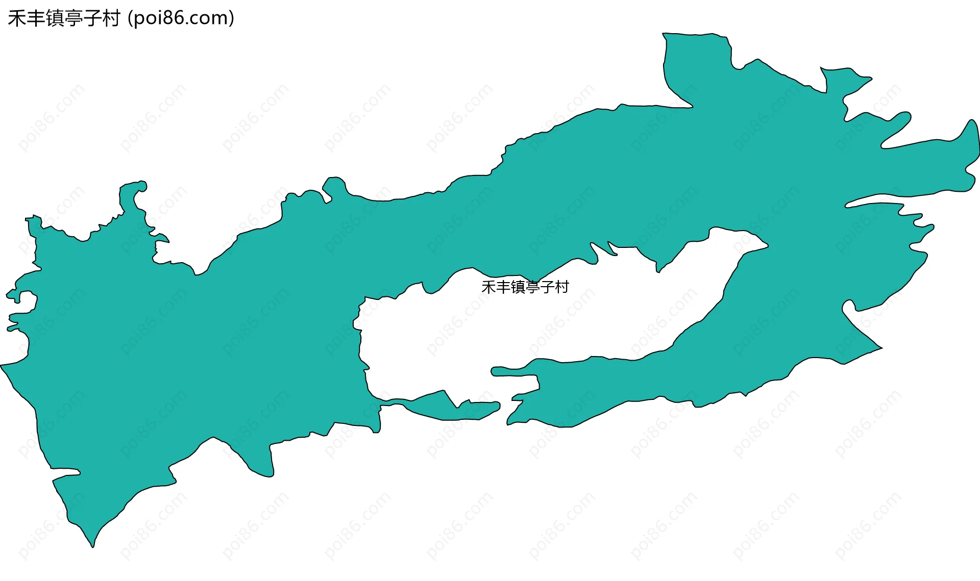 禾丰镇亭子村边界地图