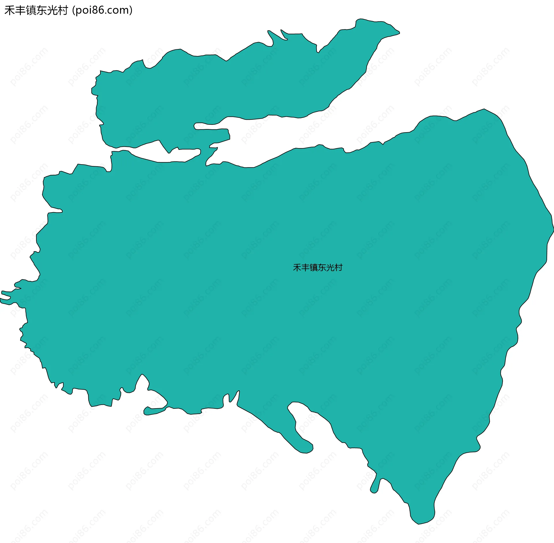 禾丰镇东光村边界地图