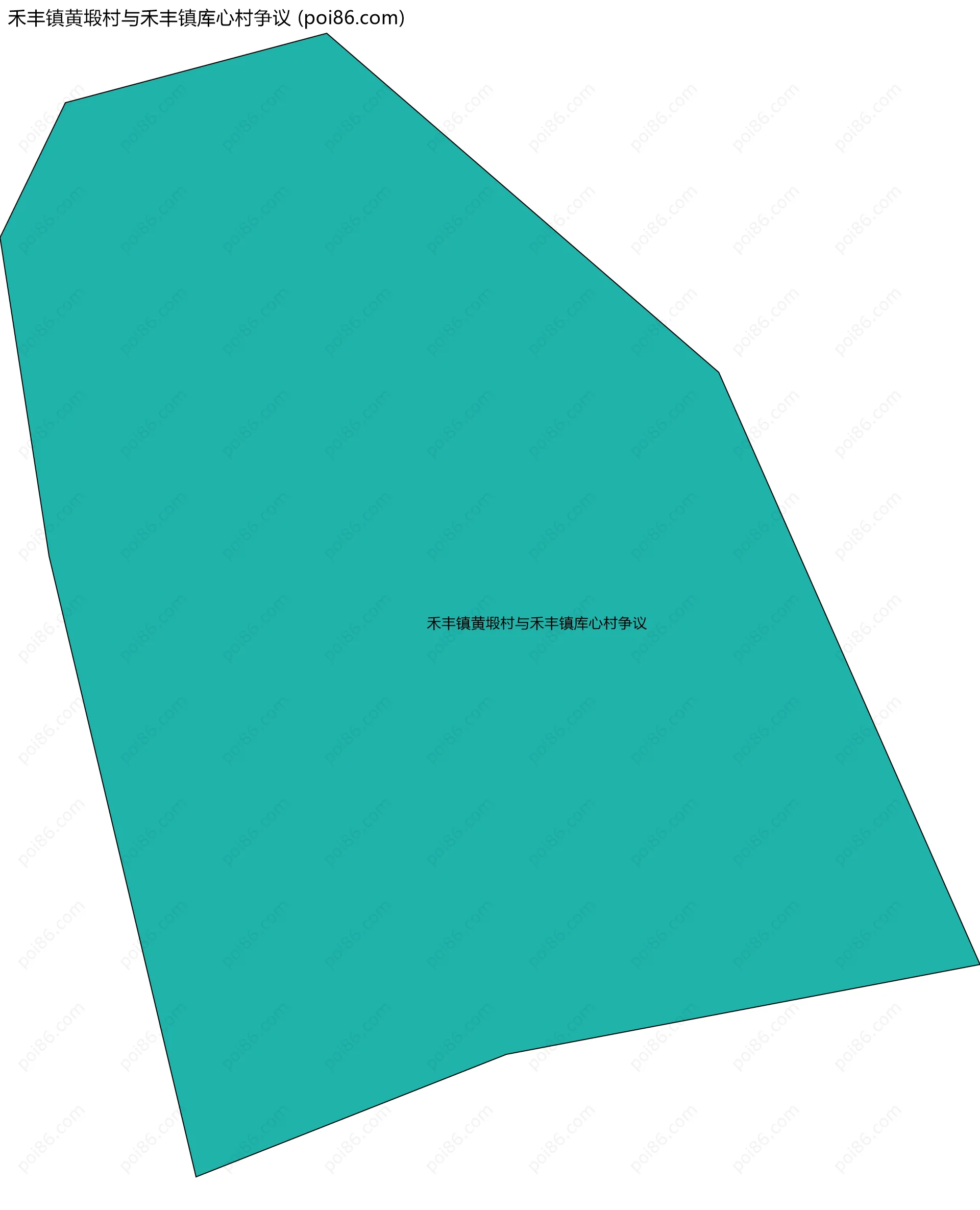 禾丰镇黄塅村与禾丰镇库心村争议边界地图