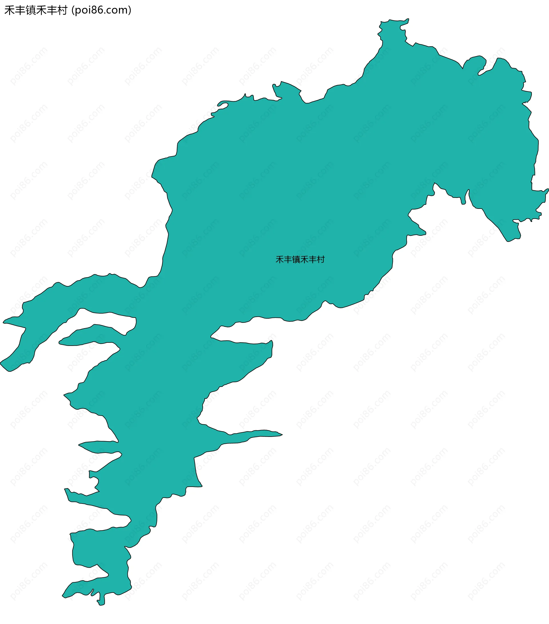 禾丰镇禾丰村边界地图