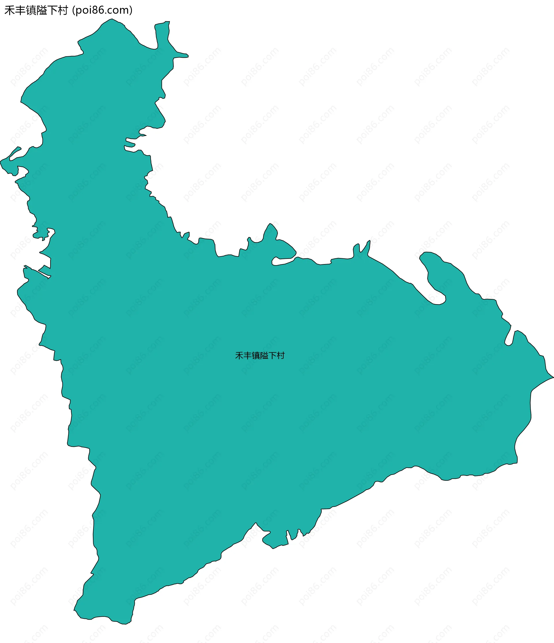 禾丰镇隘下村边界地图