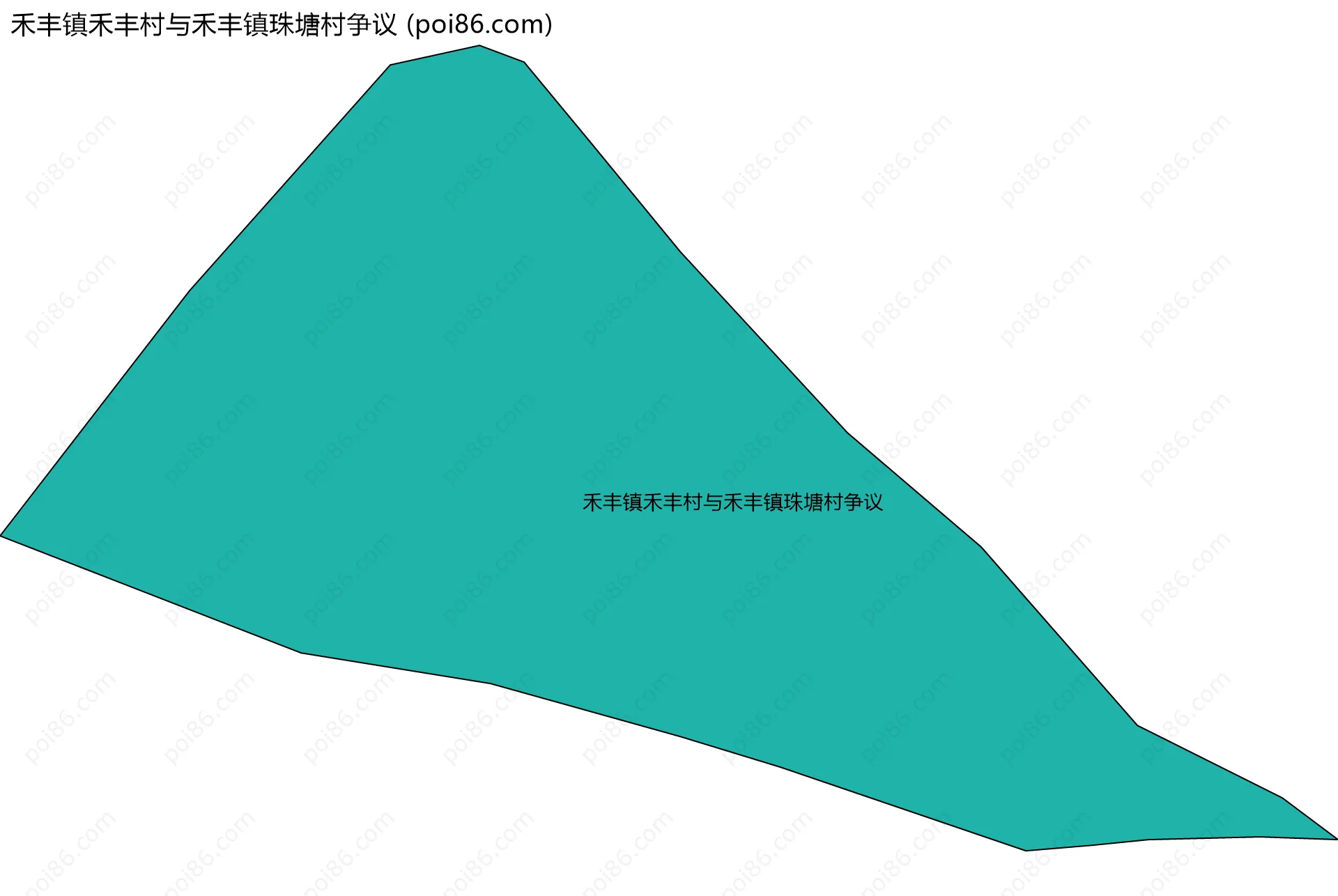 禾丰镇禾丰村与禾丰镇珠塘村争议边界地图