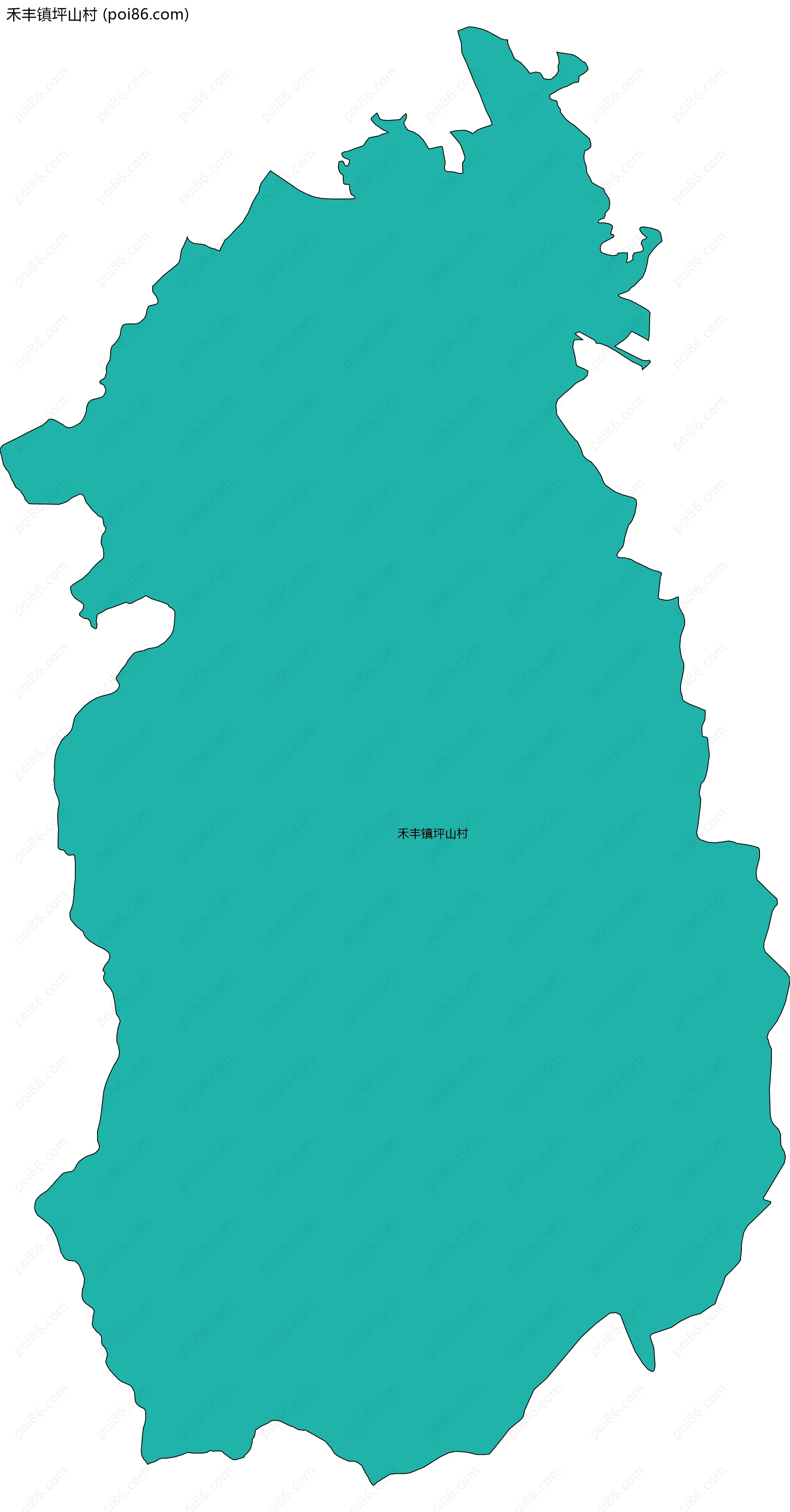 禾丰镇坪山村边界地图