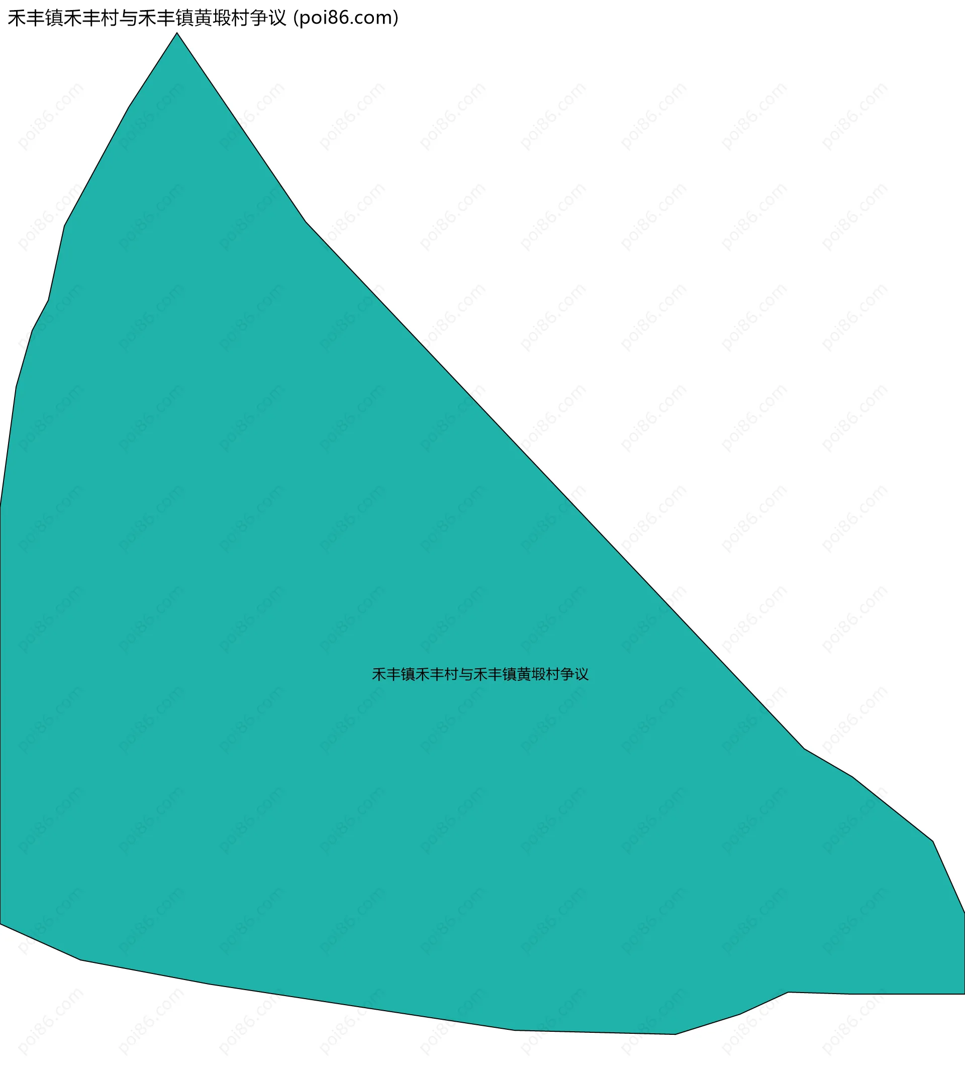 禾丰镇禾丰村与禾丰镇黄塅村争议边界地图