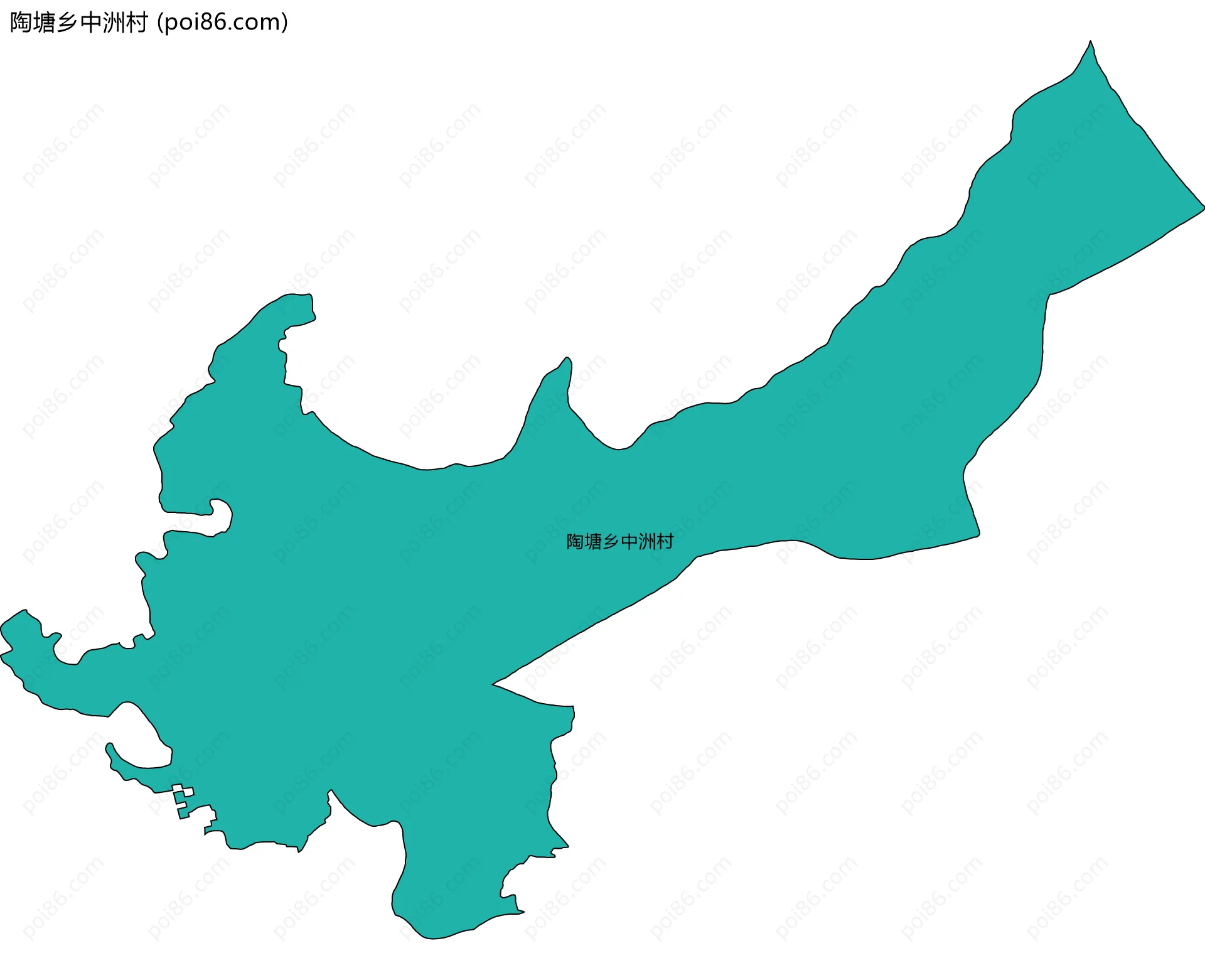 陶塘乡中洲村边界地图
