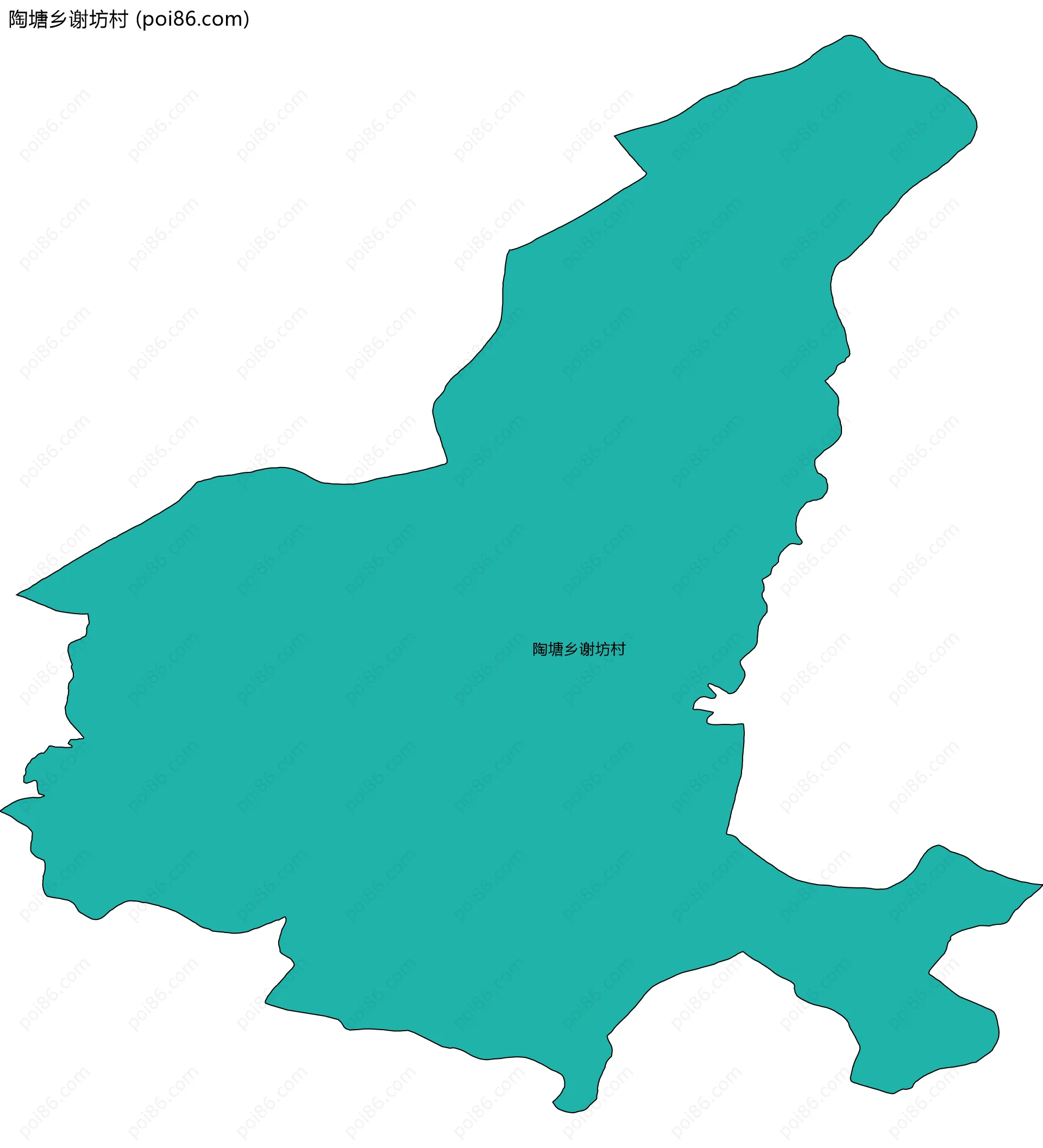 陶塘乡谢坊村边界地图