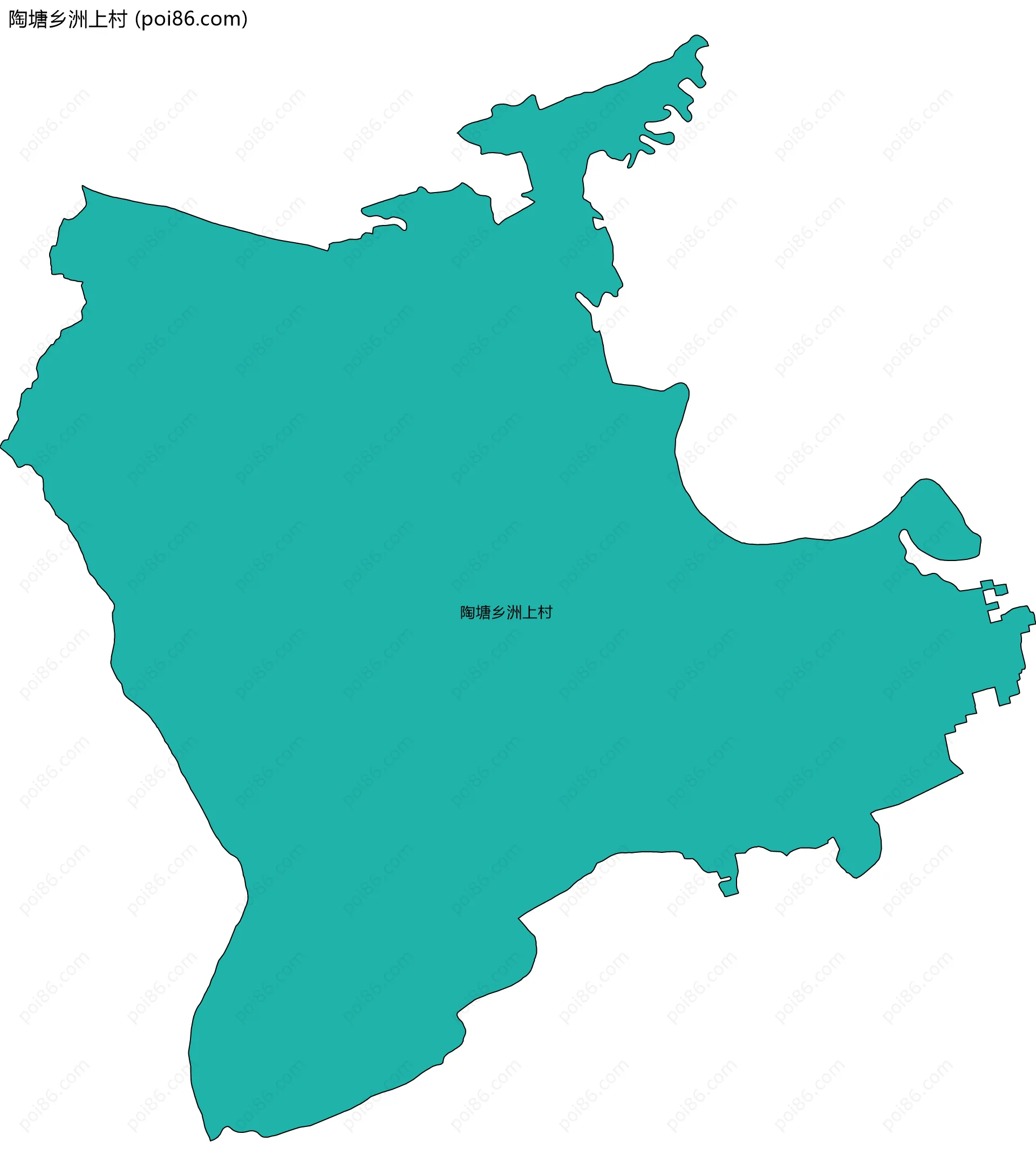 陶塘乡洲上村边界地图