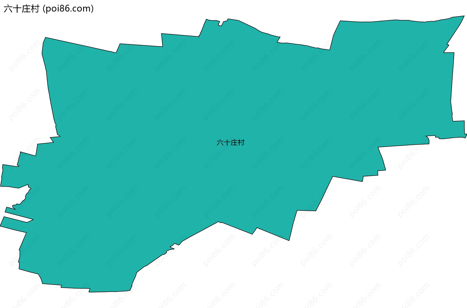 六十庄村边界地图