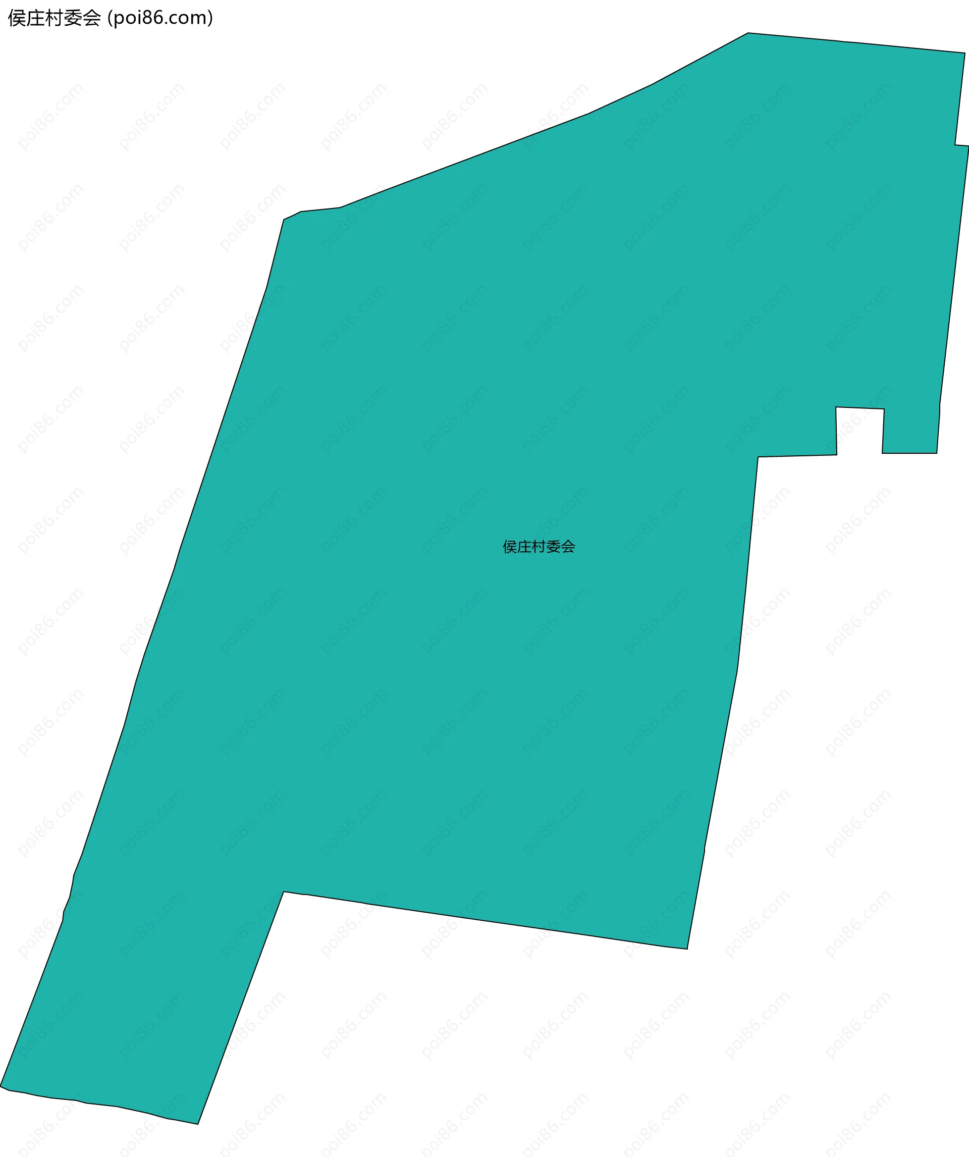 侯庄村委会边界地图