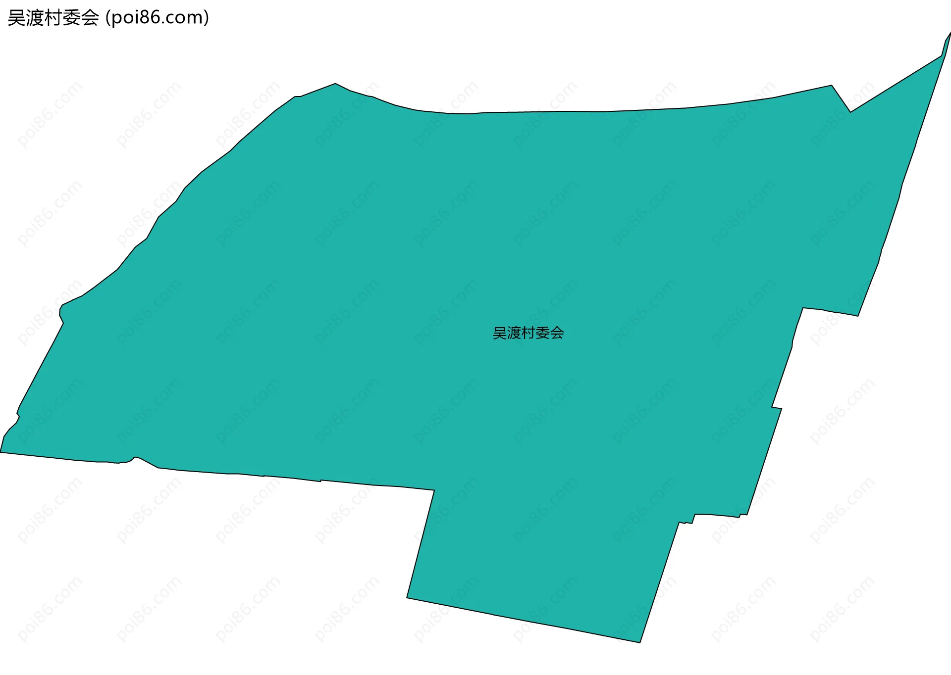 吴渡村委会边界地图