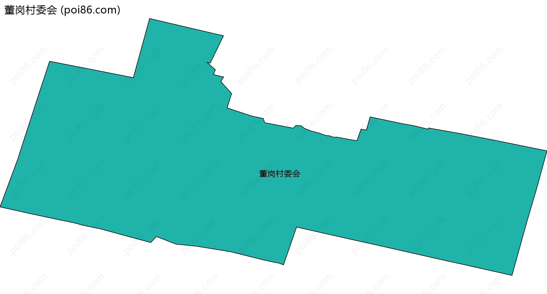 董岗村委会边界地图