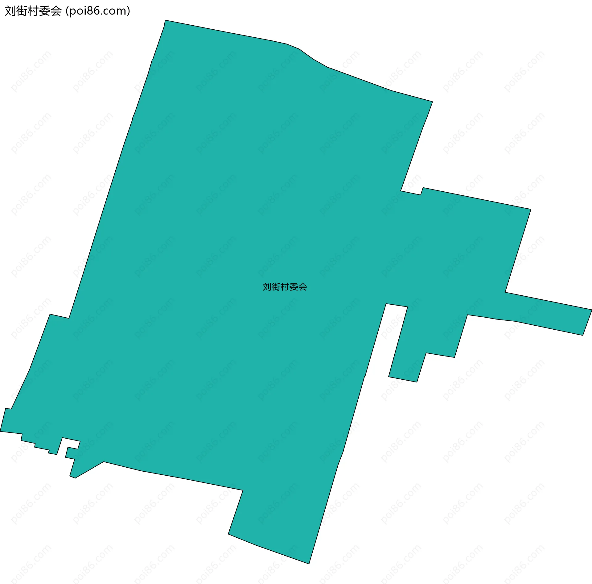 刘街村委会边界地图