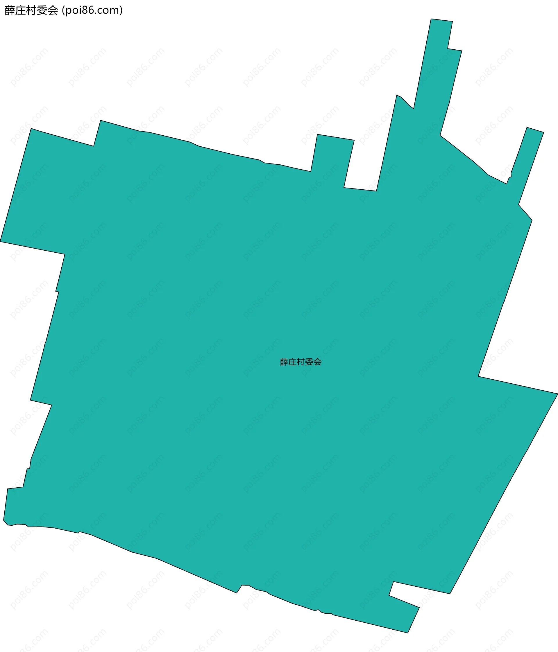 薛庄村委会边界地图