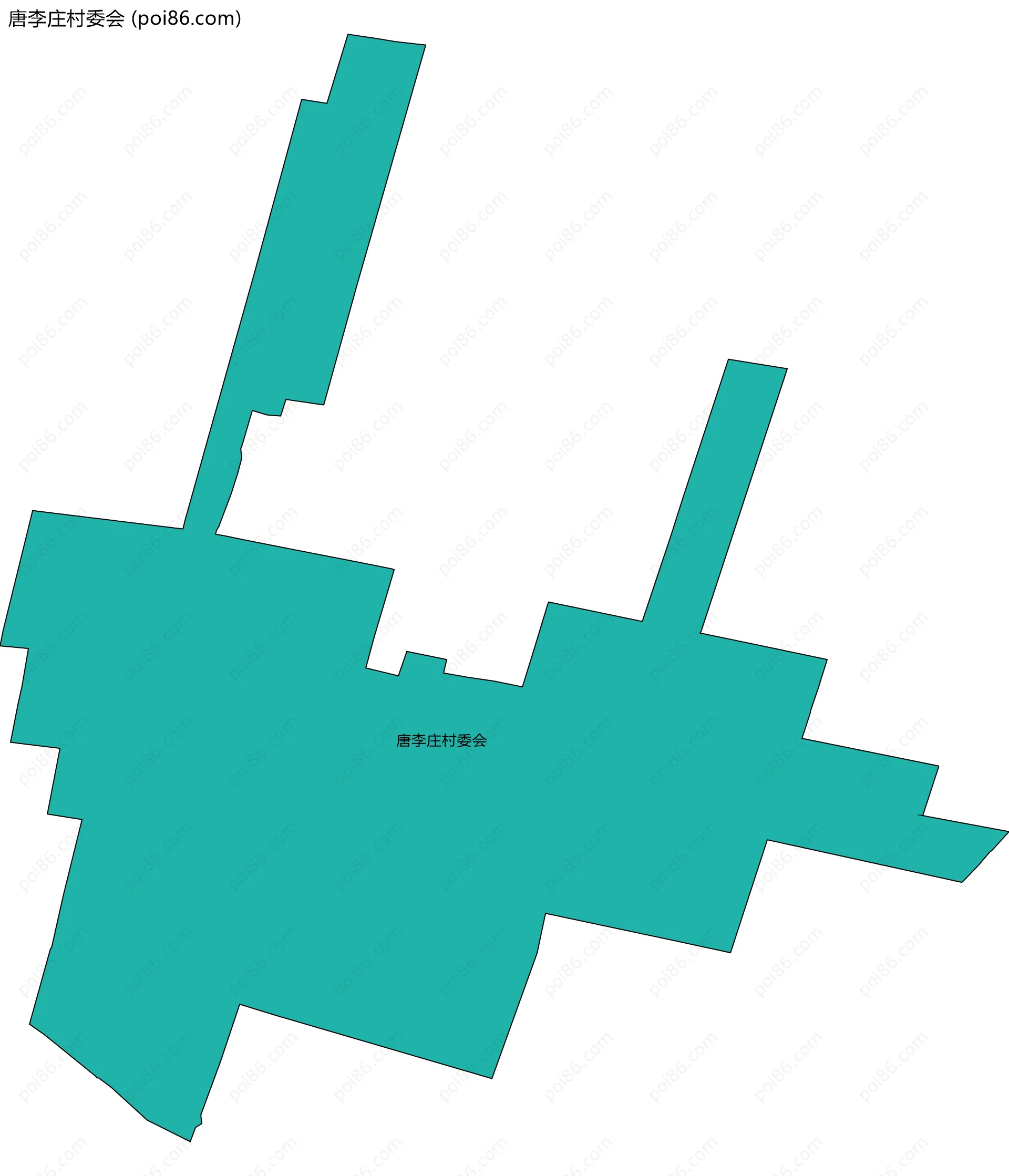 唐李庄村委会边界地图