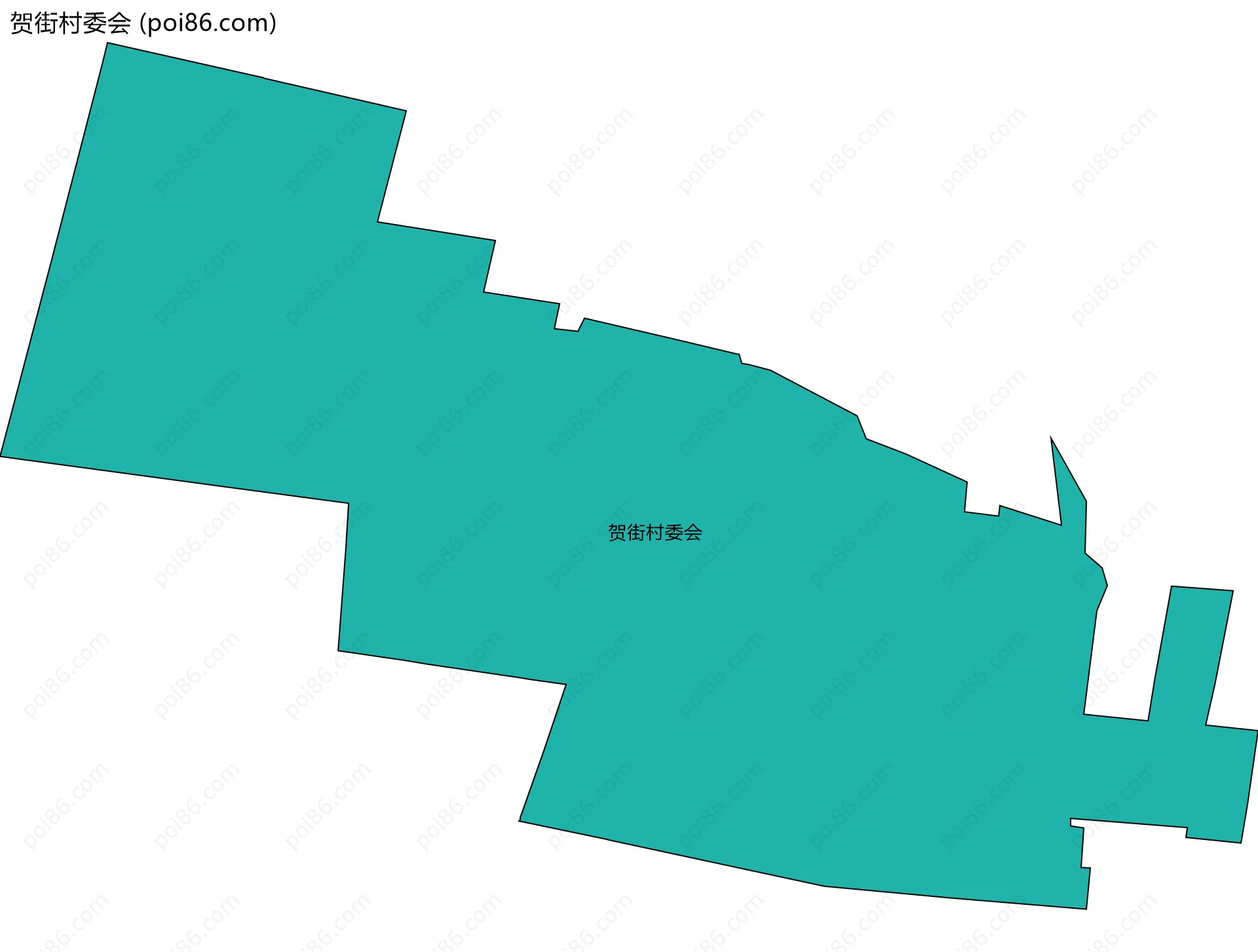 贺街村委会边界地图