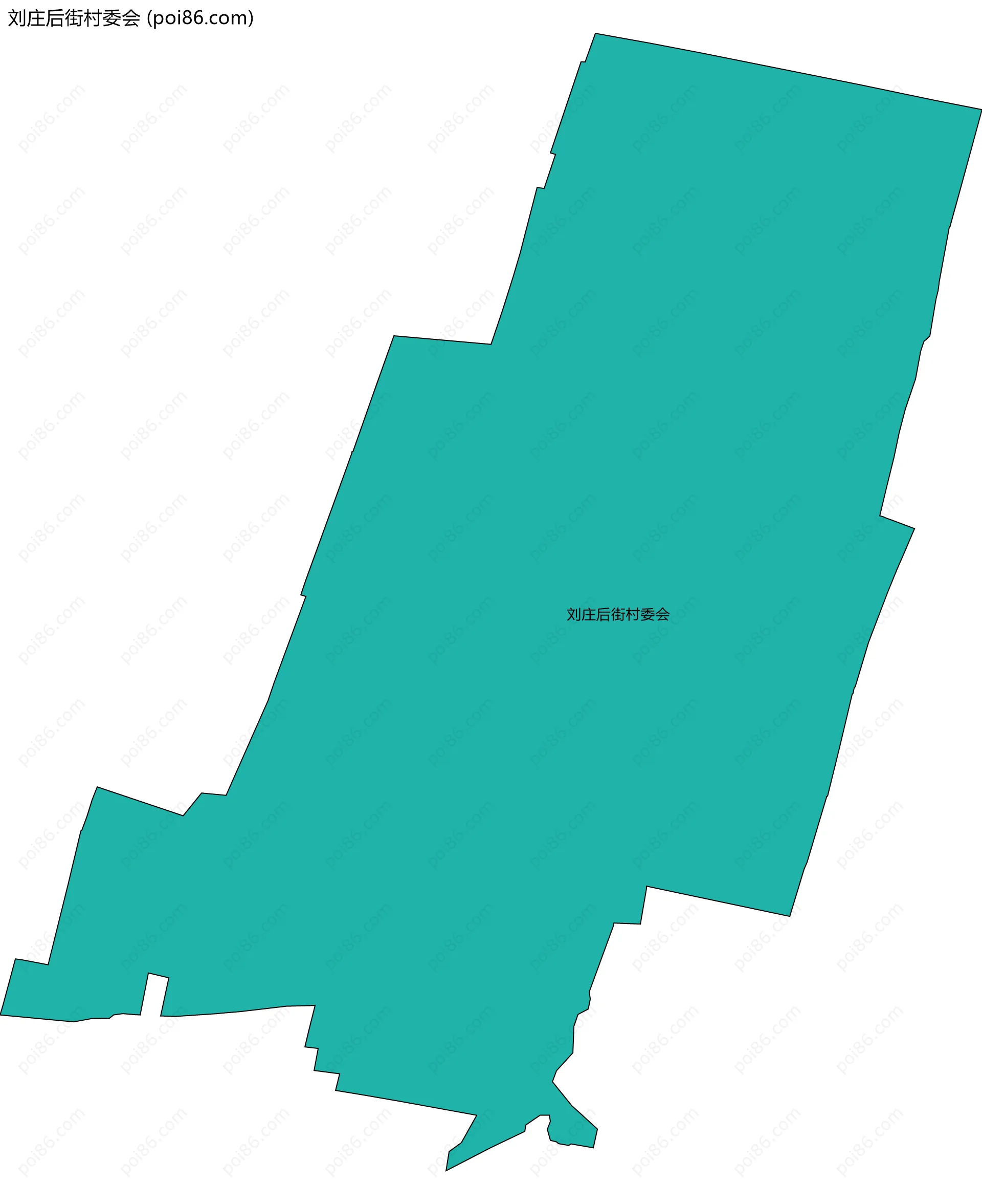 刘庄后街村委会边界地图
