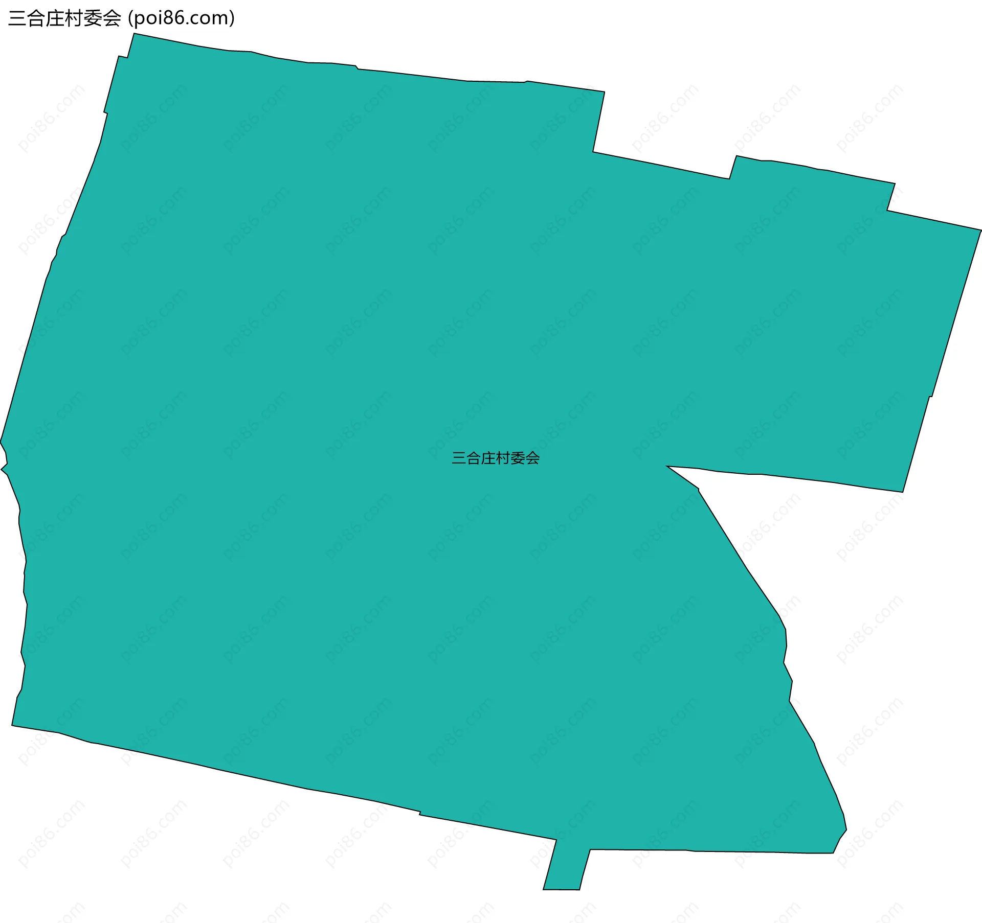 三合庄村委会边界地图