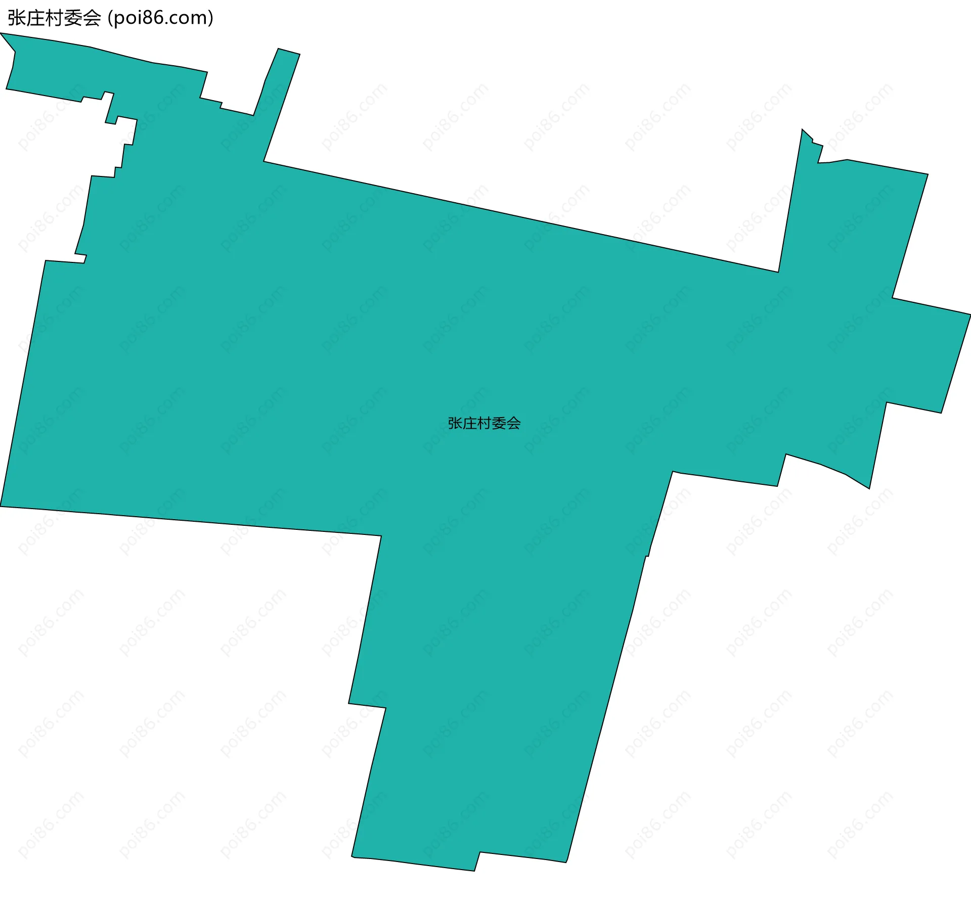 张庄村委会边界地图