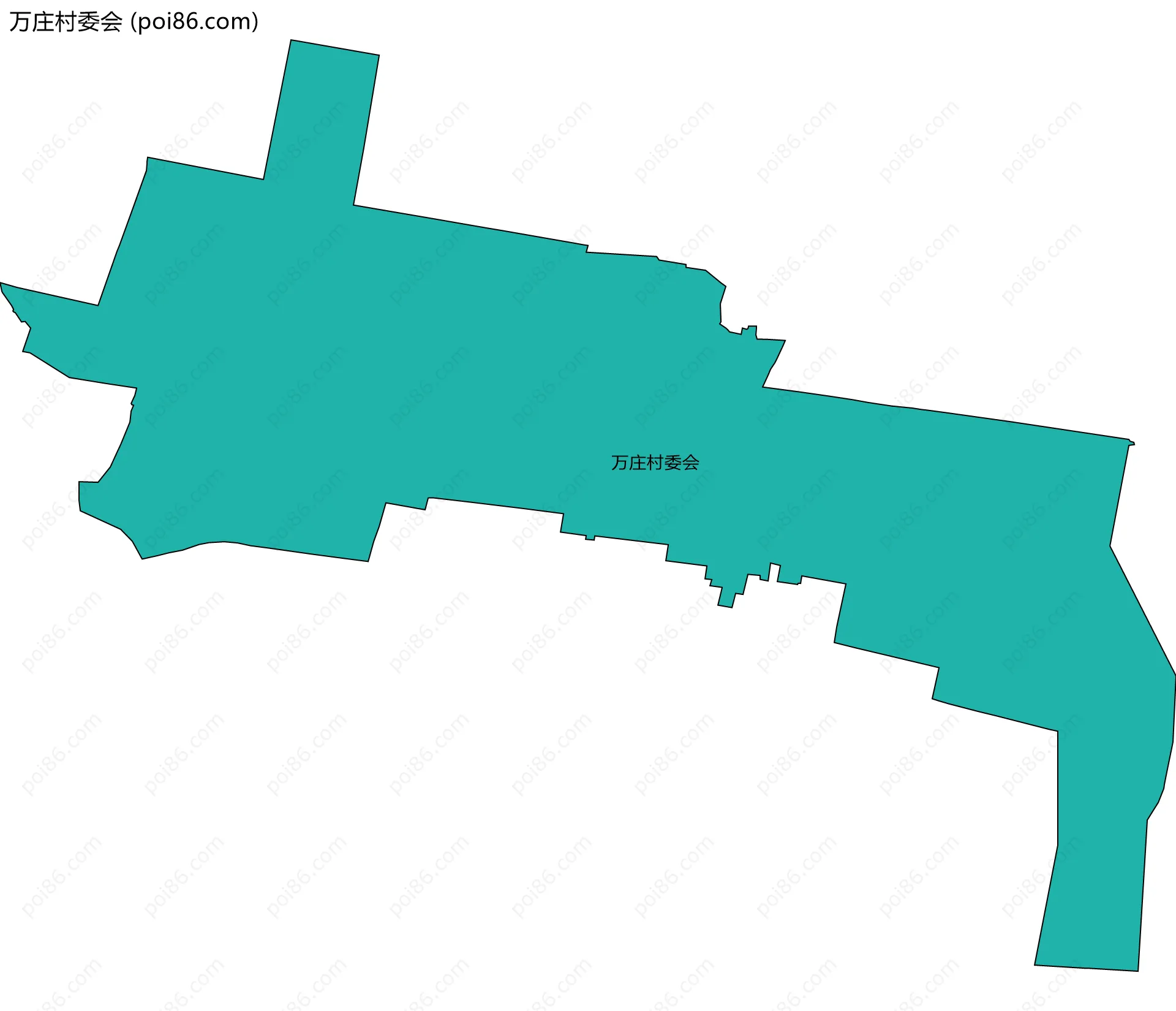 万庄村委会边界地图