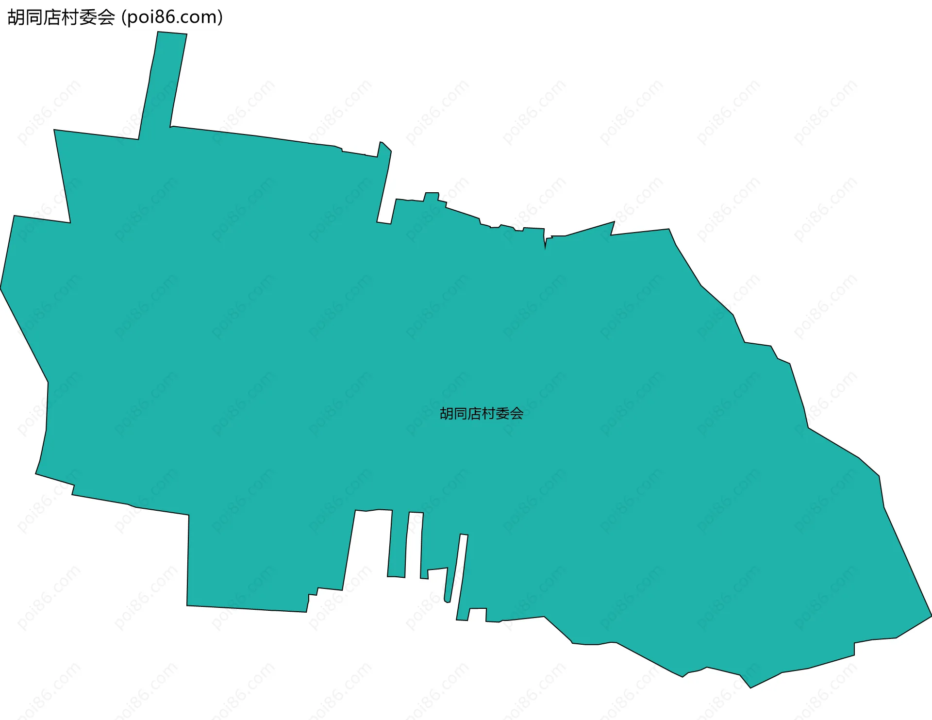 胡同店村委会边界地图