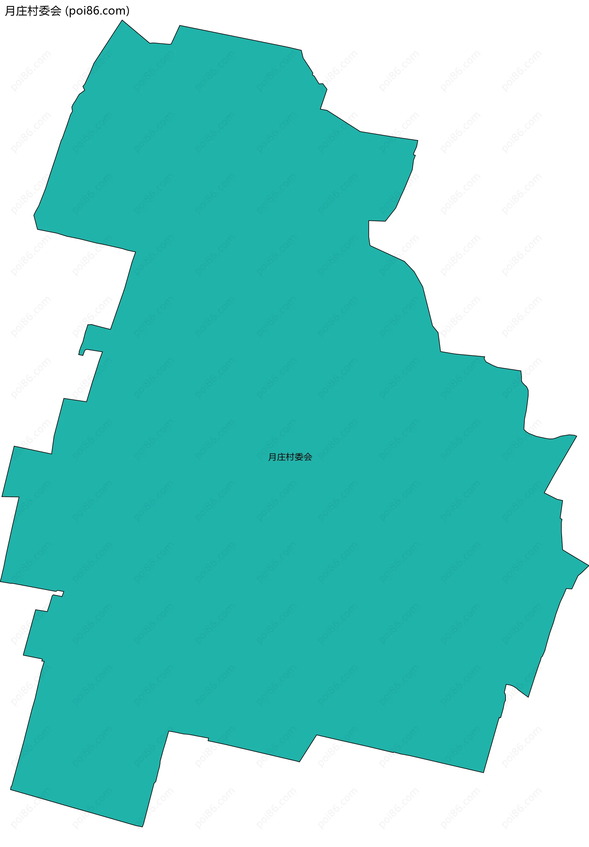月庄村委会边界地图