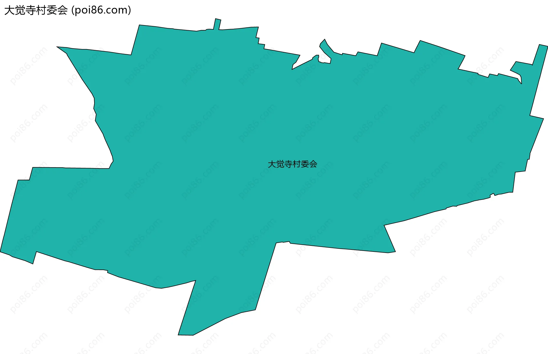 大觉寺村委会边界地图