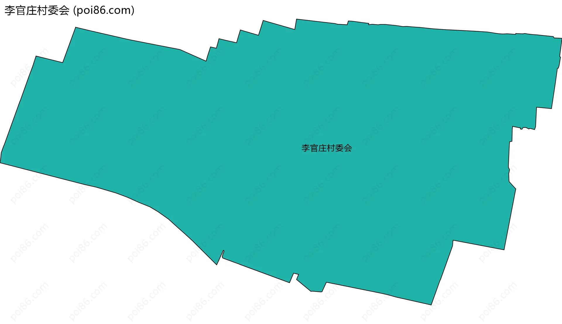 李官庄村委会边界地图