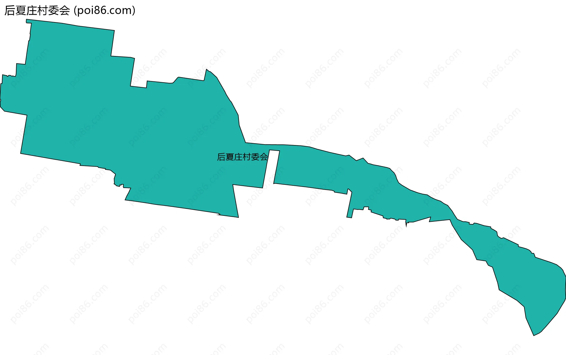 后夏庄村委会边界地图