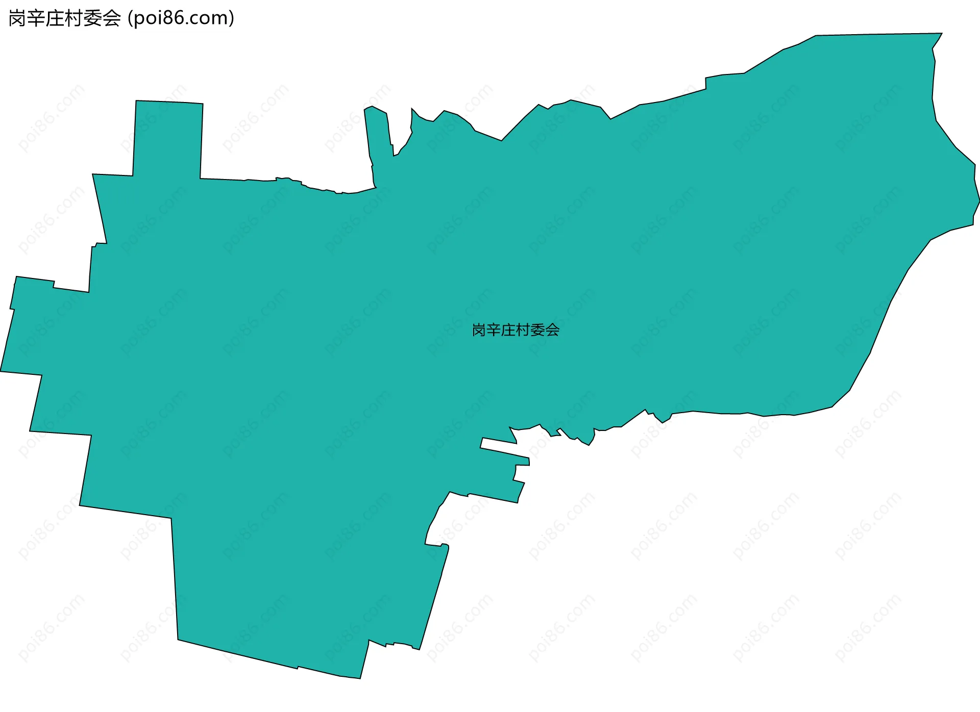 岗辛庄村委会边界地图