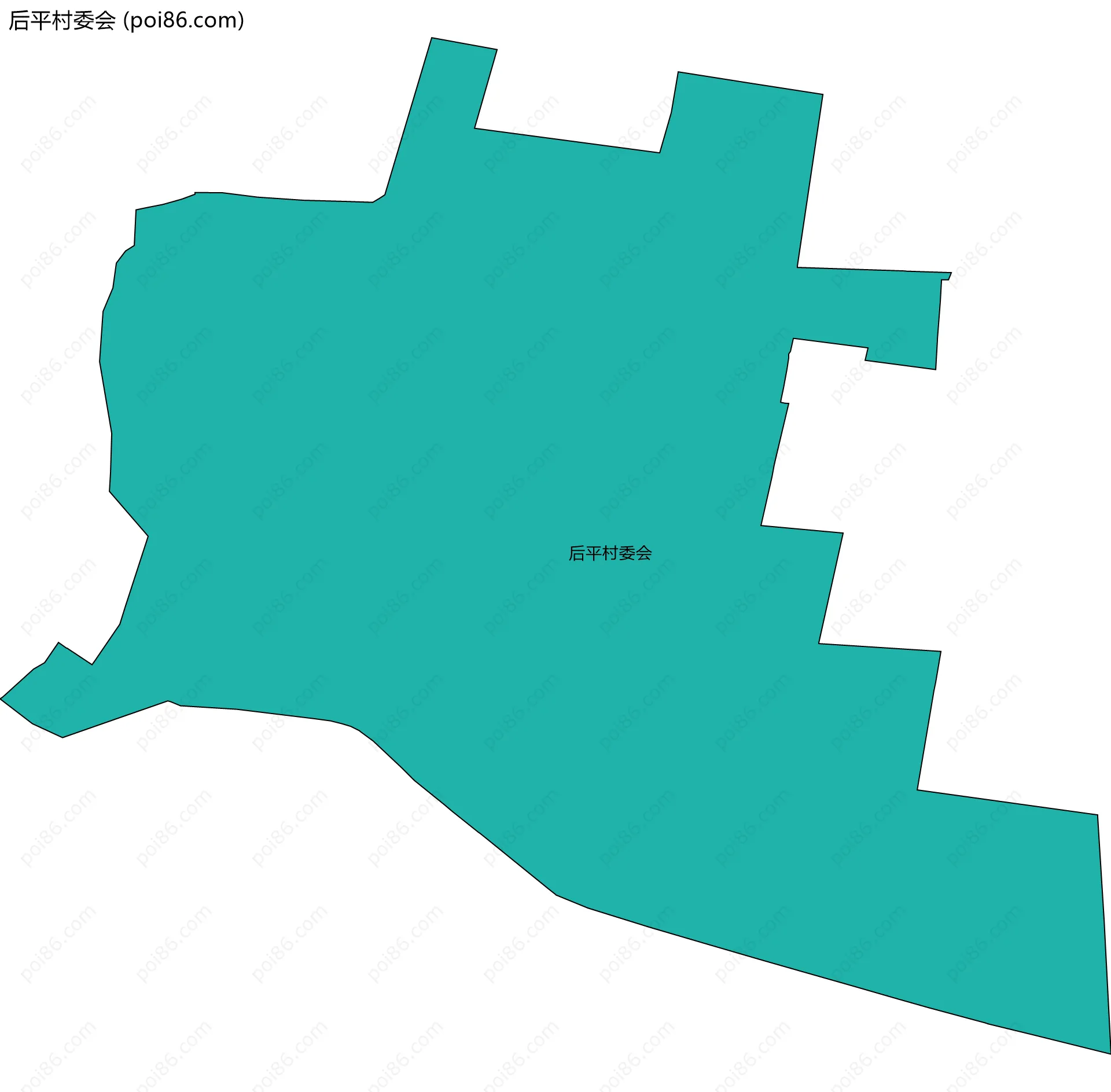 后平村委会边界地图