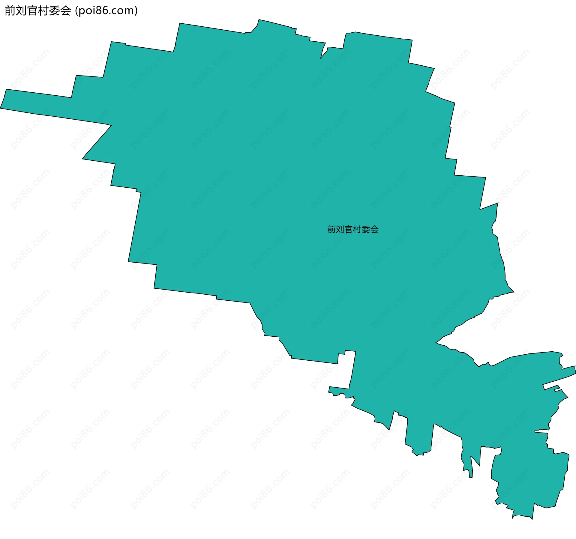 前刘官村委会边界地图