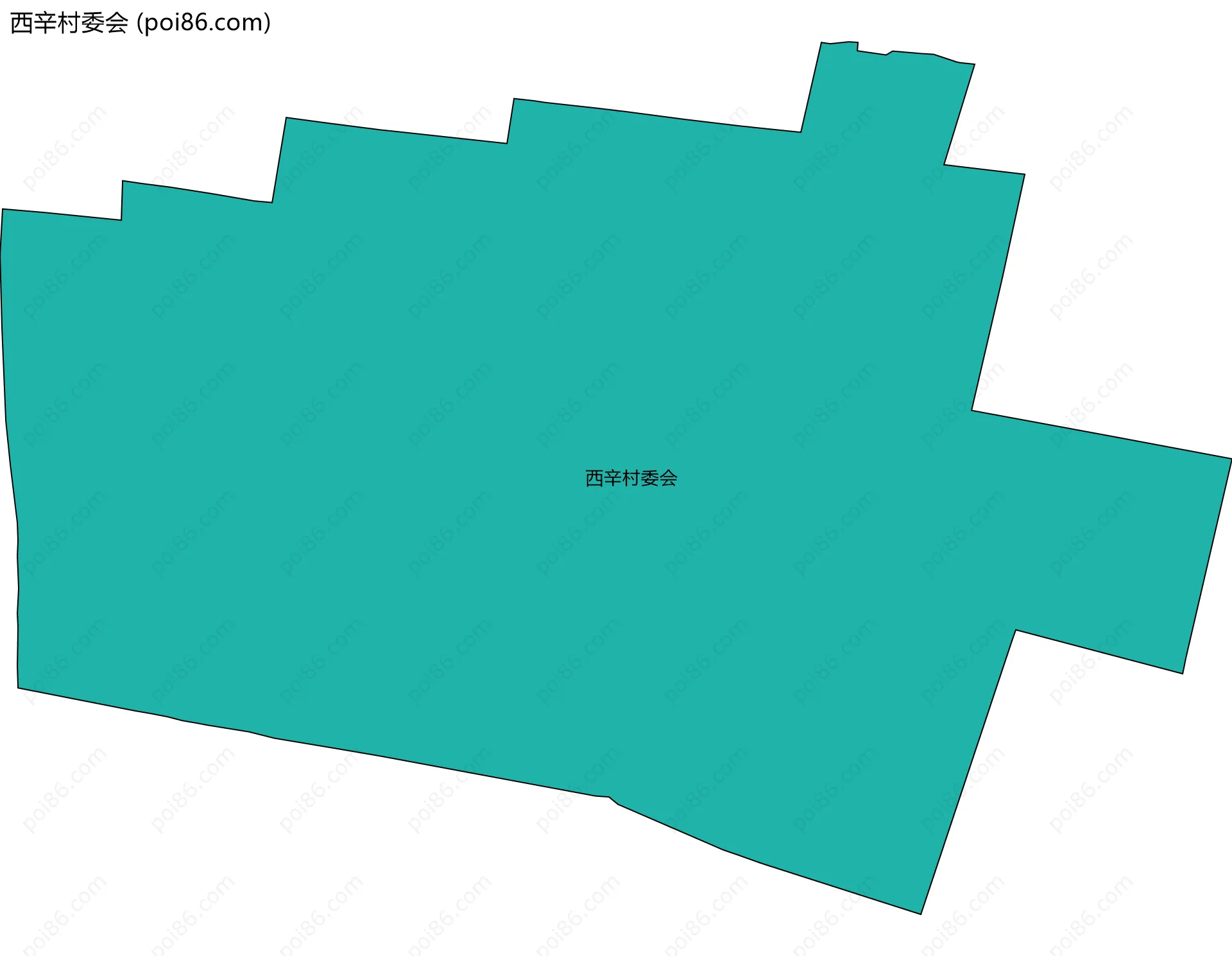 西辛村委会边界地图