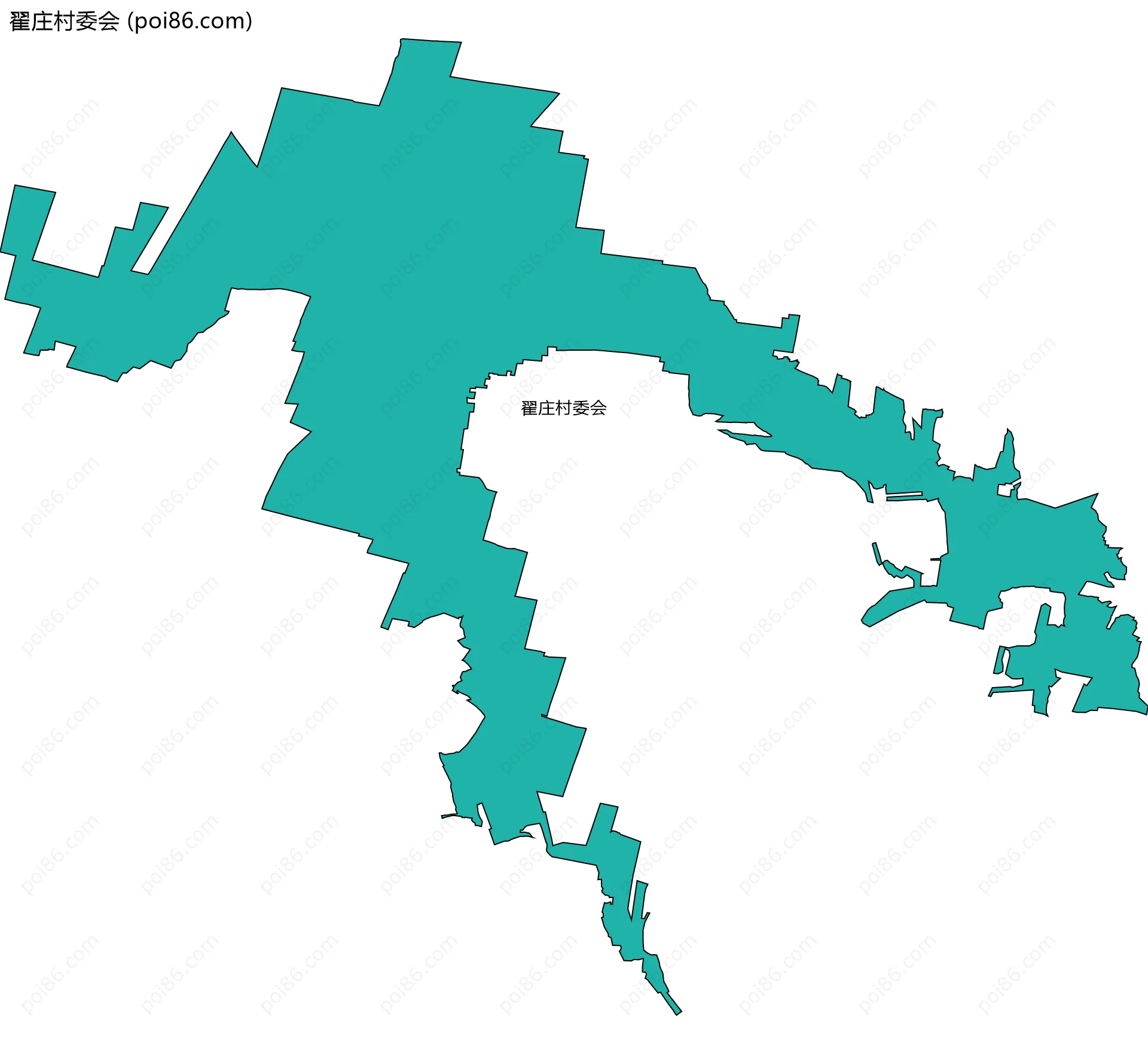 翟庄村委会边界地图