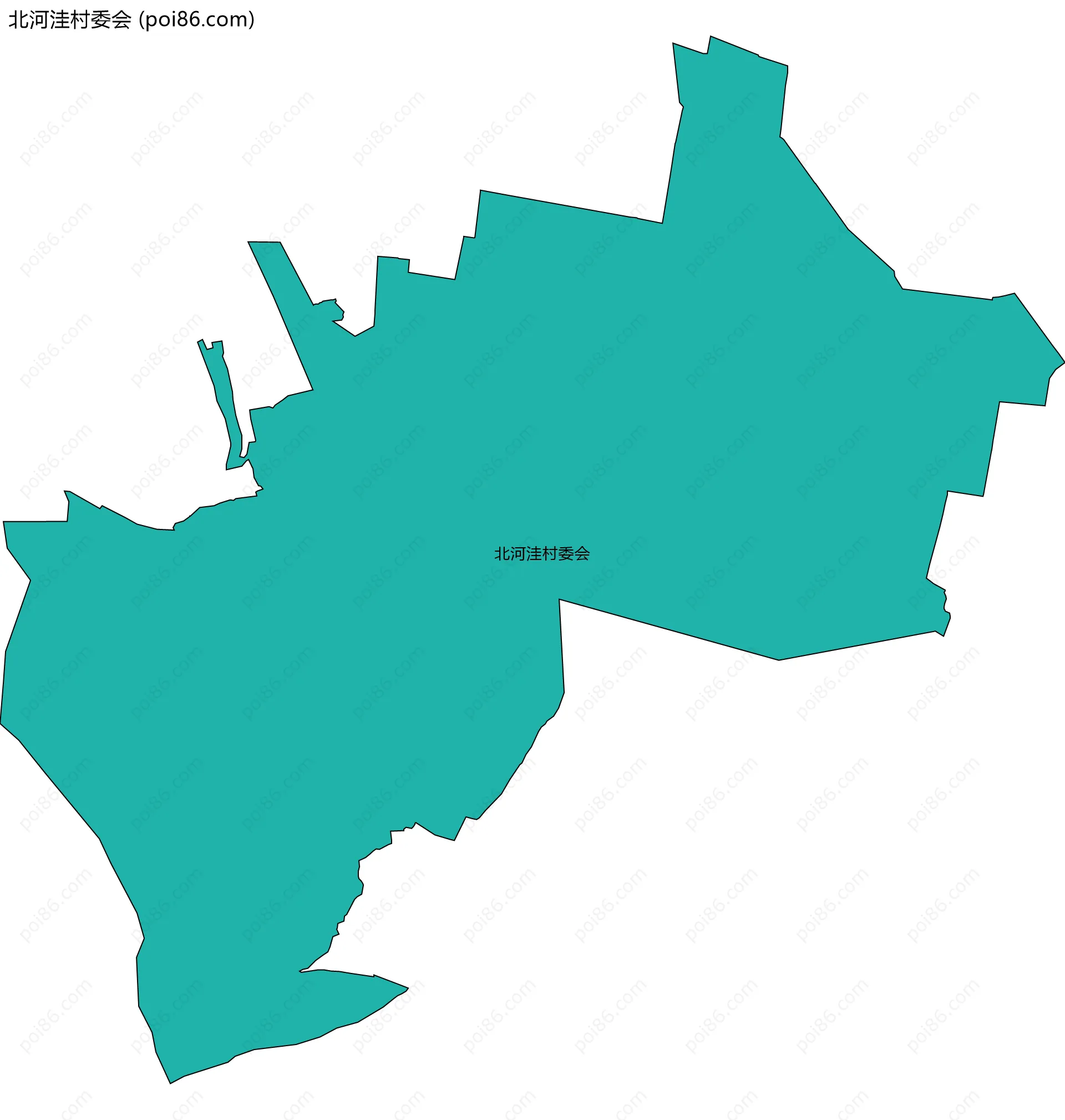 北河洼村委会边界地图