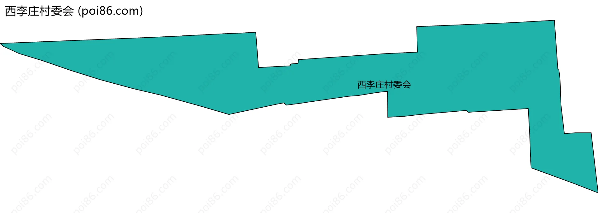 西李庄村委会边界地图